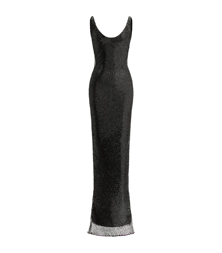 Ralph Lauren Collection Womens Lamé Jeramiah Gown Black Image 1