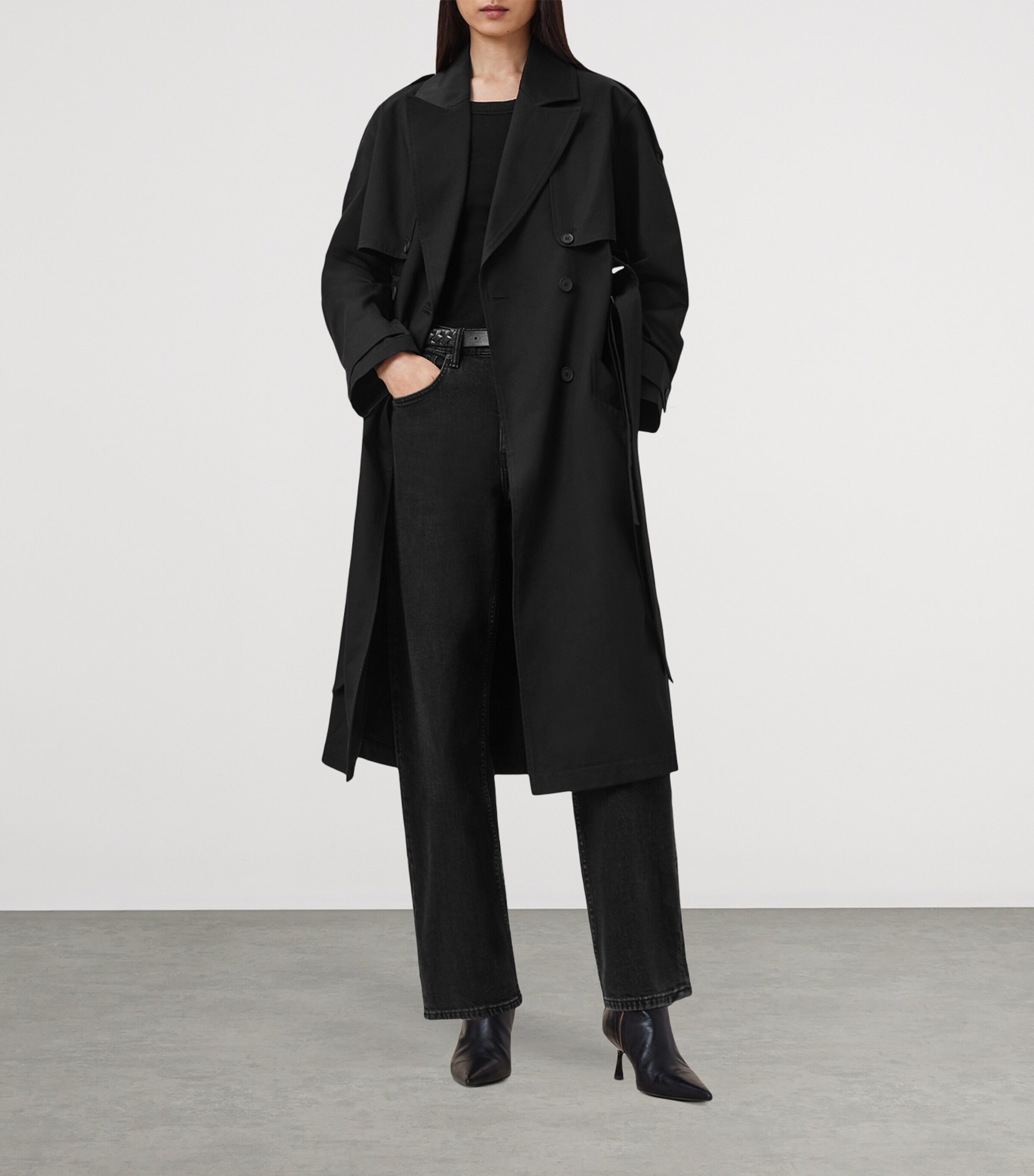 Cadence Hybrid Trench Coat BLACK Image 9