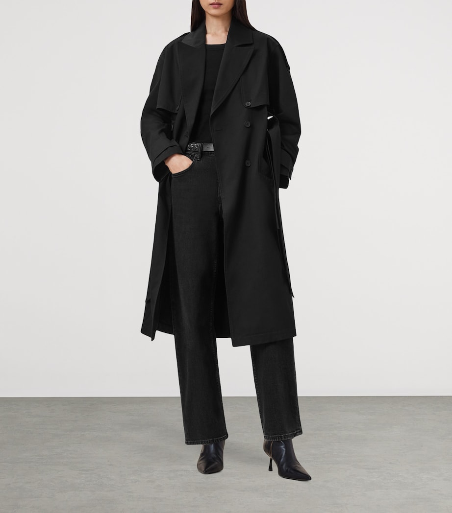 Cadence Hybrid Trench Coat BLACK Image 9