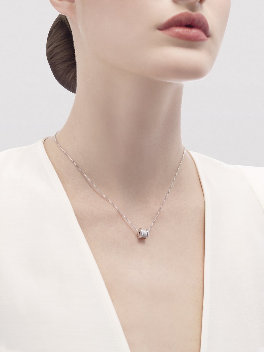 Bvlgari White Gold and Diamond B.zero1 Necklace White Gold Image 2