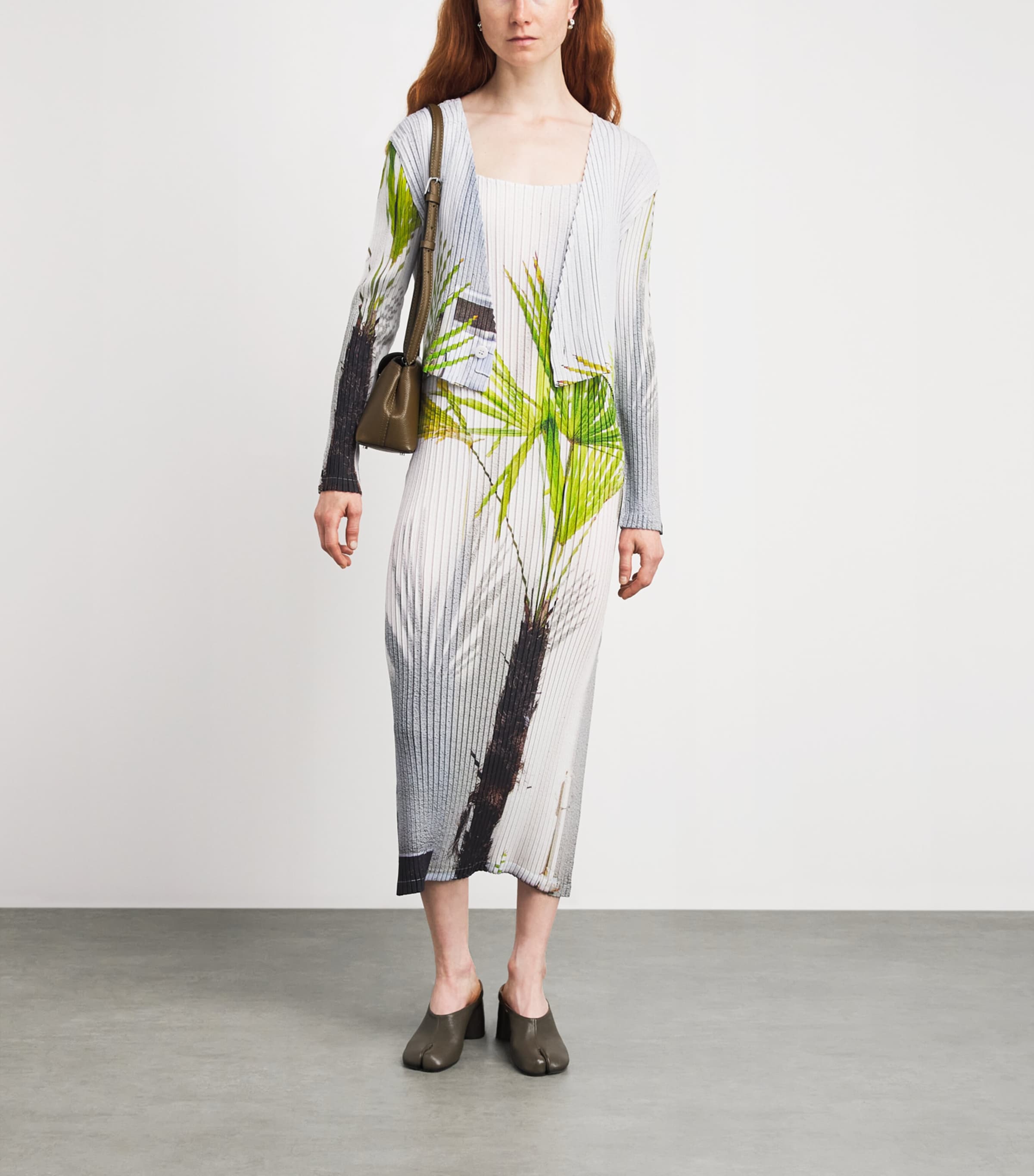Issey Miyake Womens Urban Jungle Pleats Cardigan White Hued Image 2