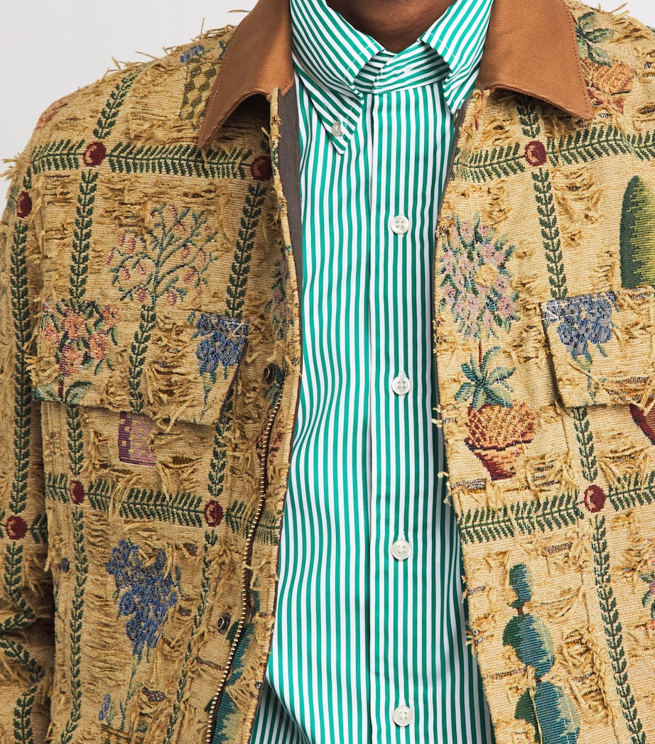 Polo Ralph Lauren Mens Cotton Poplin Custom Fit Stripe Shirt Wht Erin Green Image 3