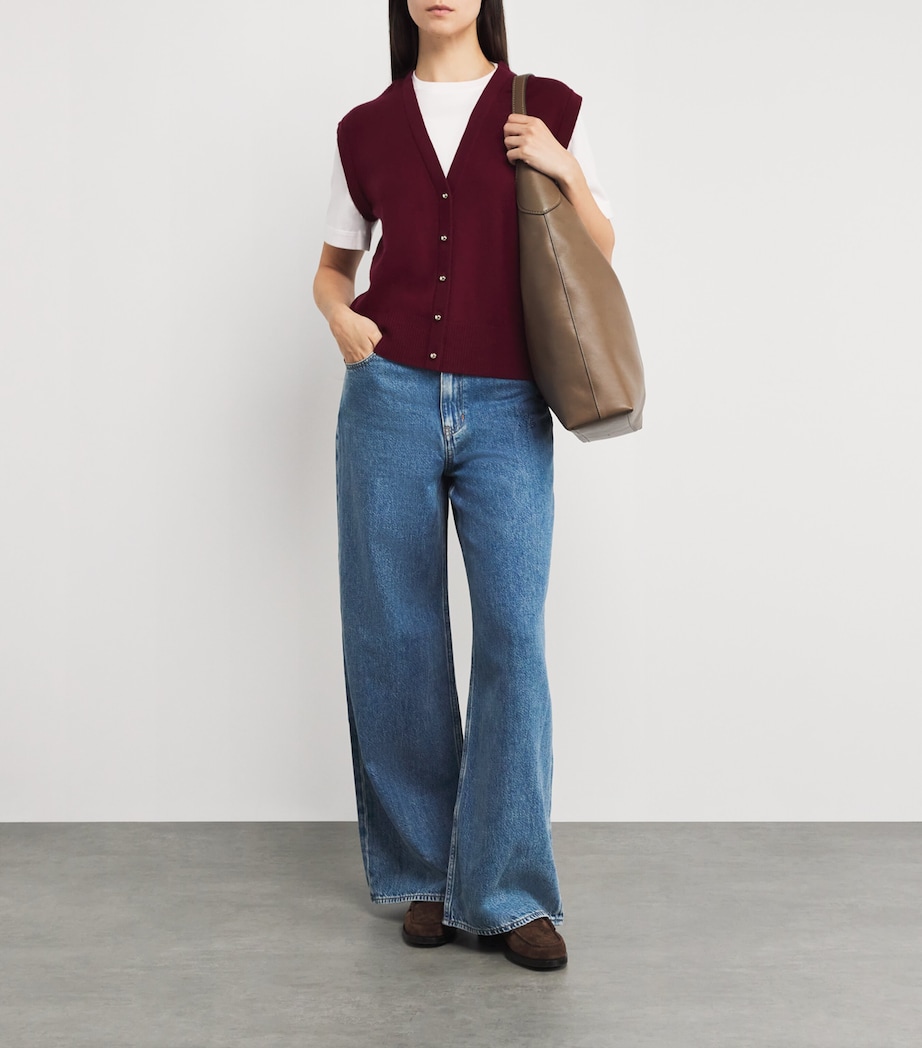 Wool-Blend Double-Layer Sweater BORDEAUX Image 2