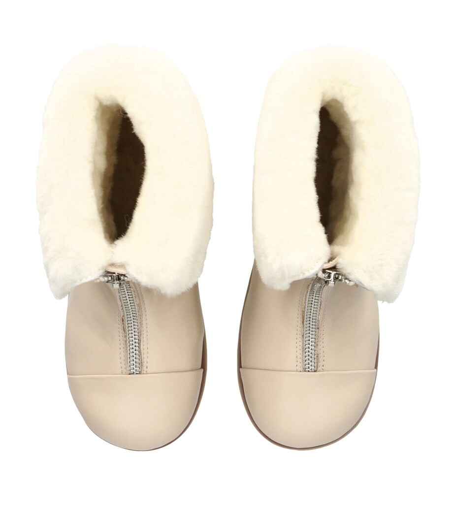 Age of Innocence Leather-Shearling Ivy 3.0 Boots Cream Image 4
