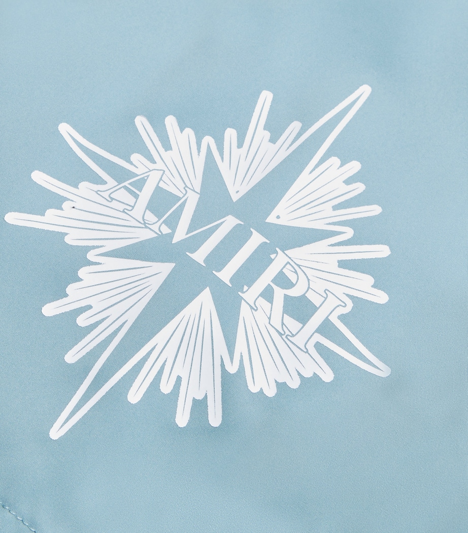 AMIRI Mens Starburst Swim Trunks Dusty Blue Image 5