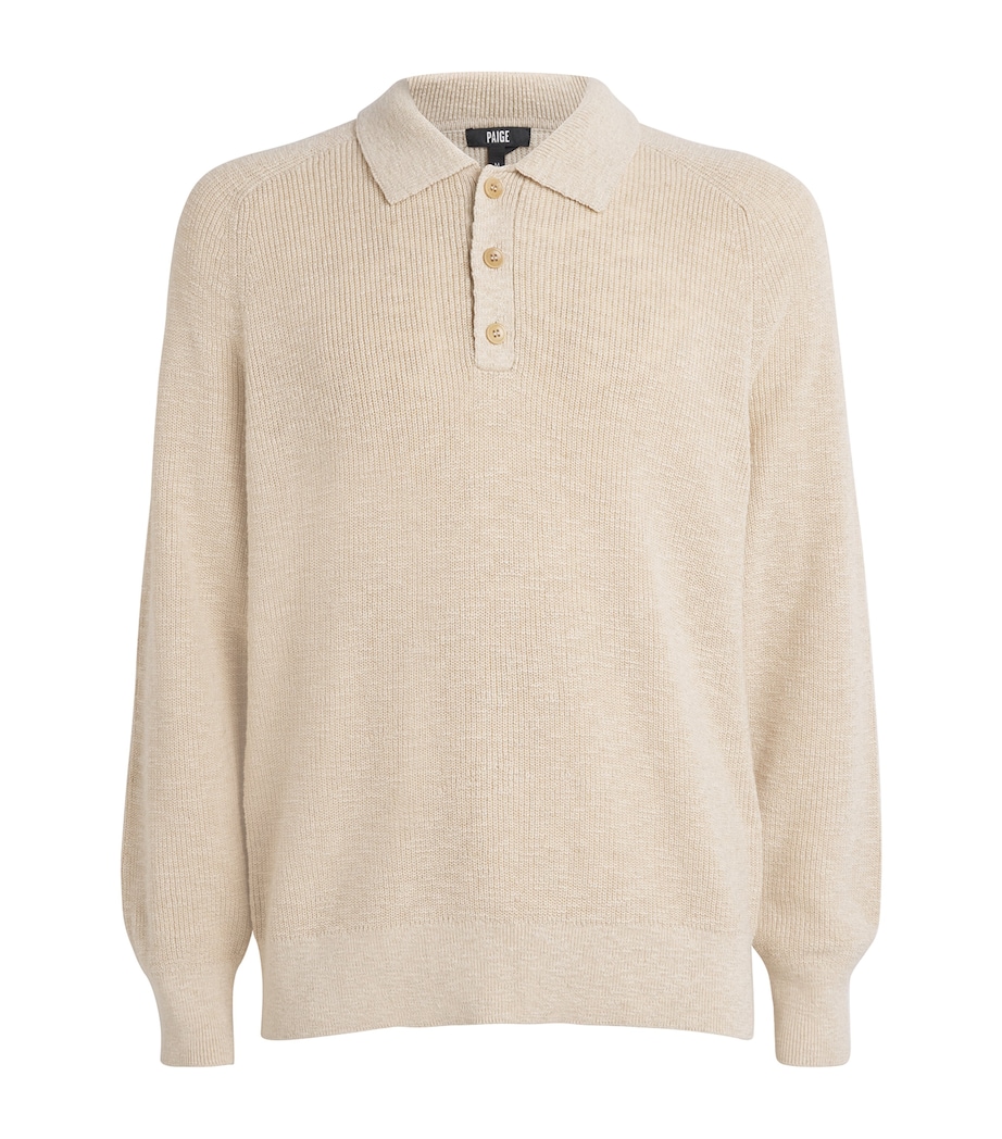 Cotton-Linen Polo Sweater JOSHUA TREE Image 1