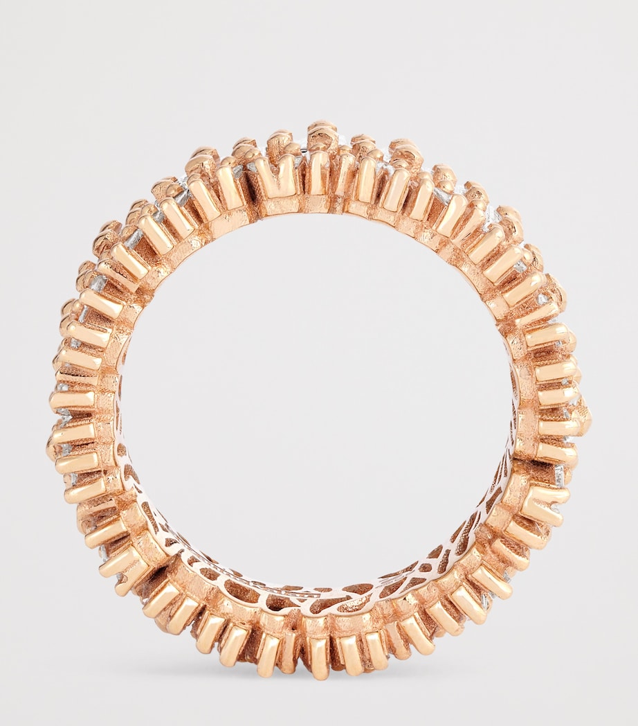 Rose Gold and Diamond Shimmer Eternity Ring 18K RG/WD Image 3