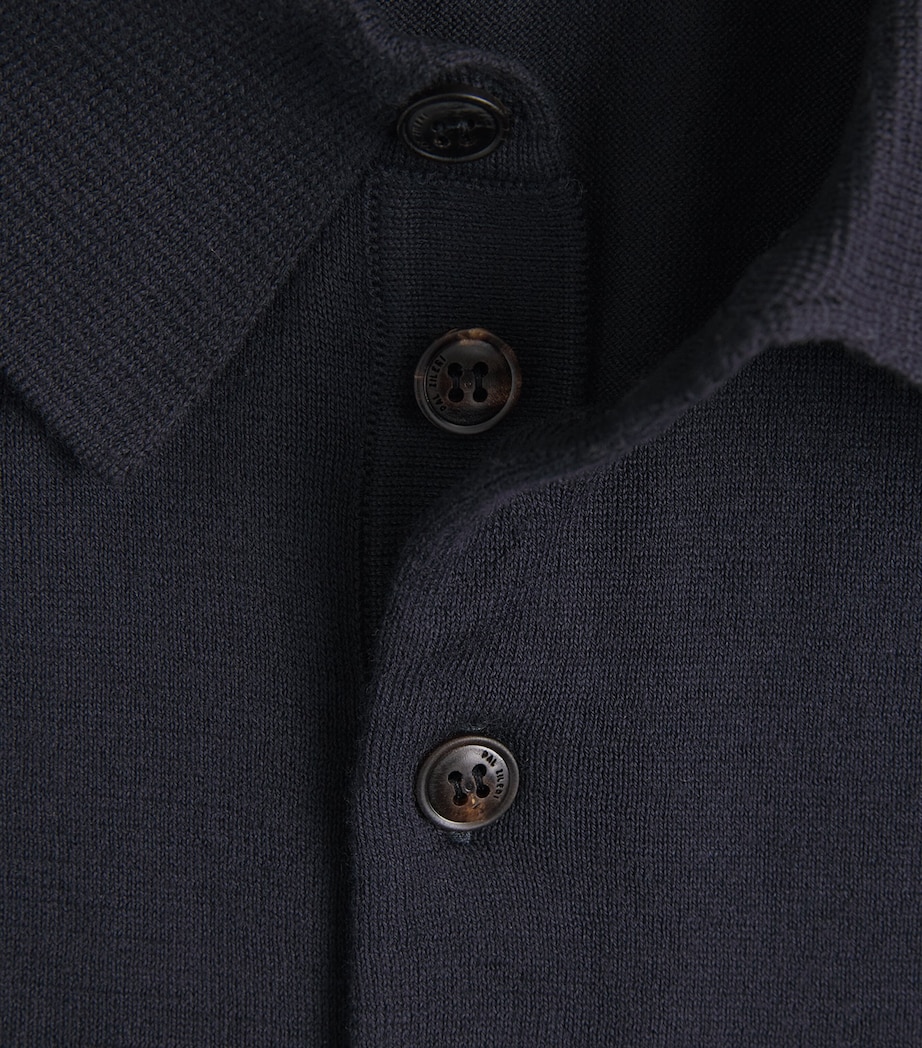 Silk-Cotton Polo Shirt 01 BLUE NAVY Image 5