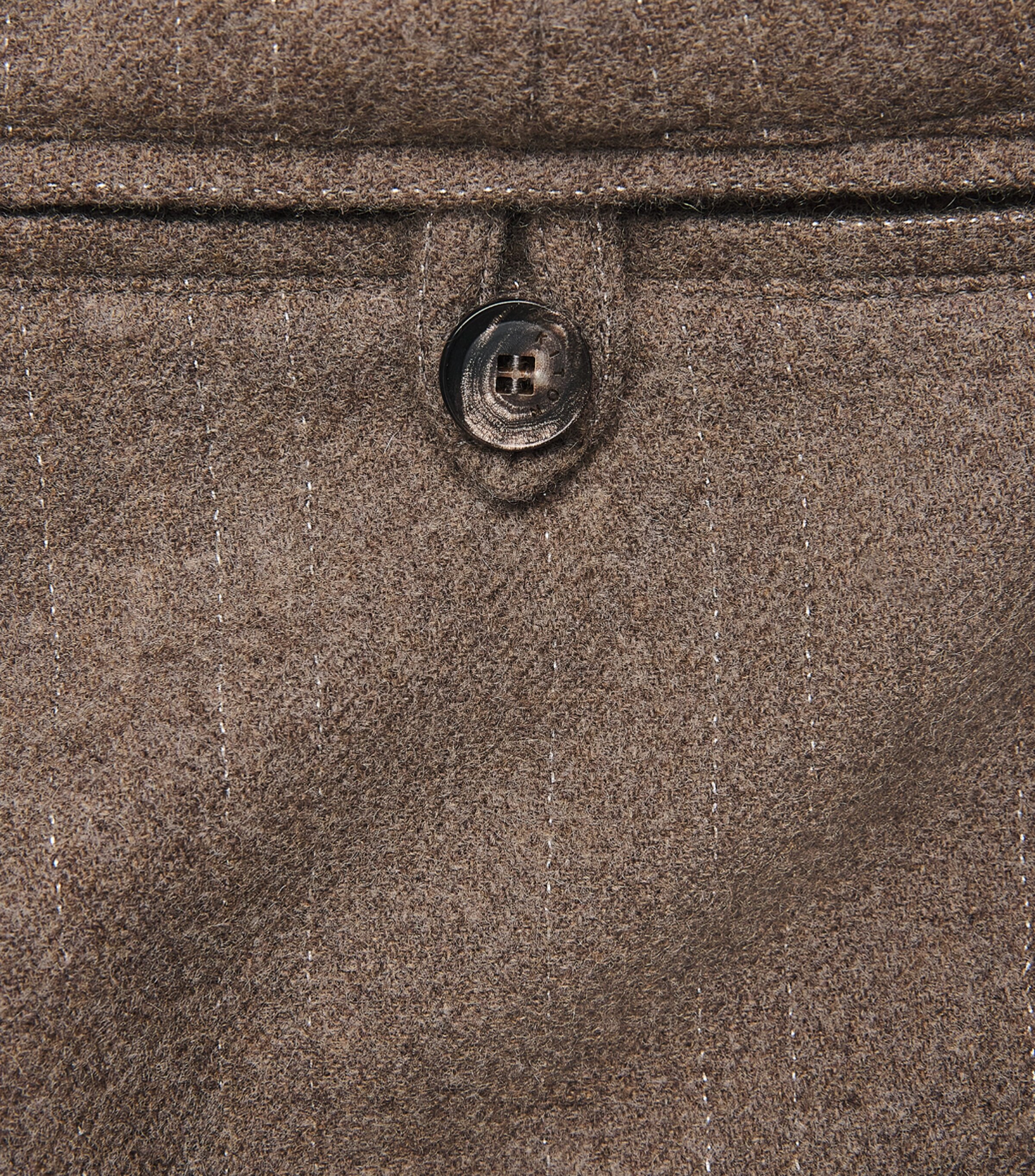 Kiton Womens Virgin Wool-Cashmere Straight Trousers Light Brown Stripe Image 6