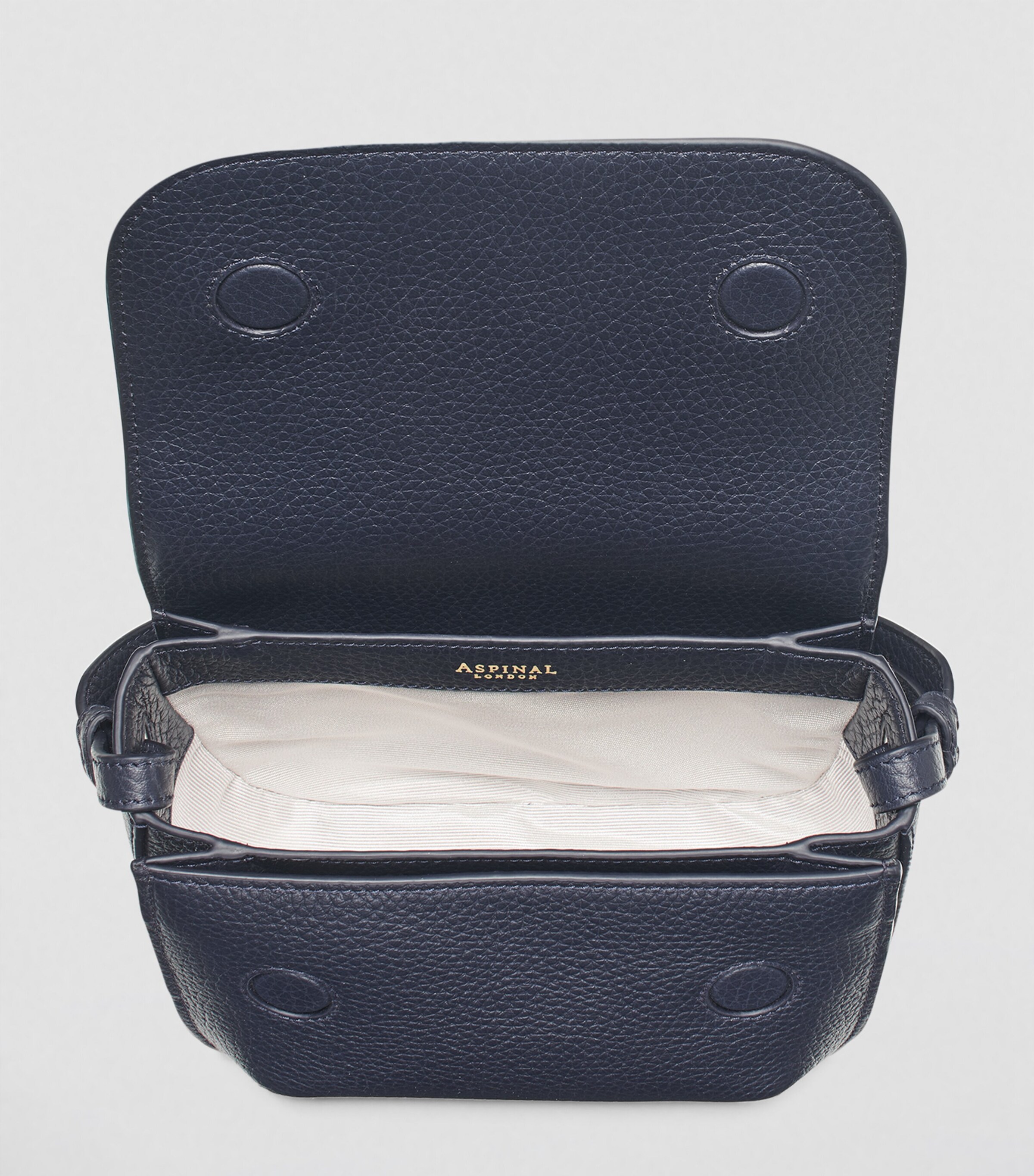 Aspinal Of London Leather Ella Cross-Body Bag Navy Image 4