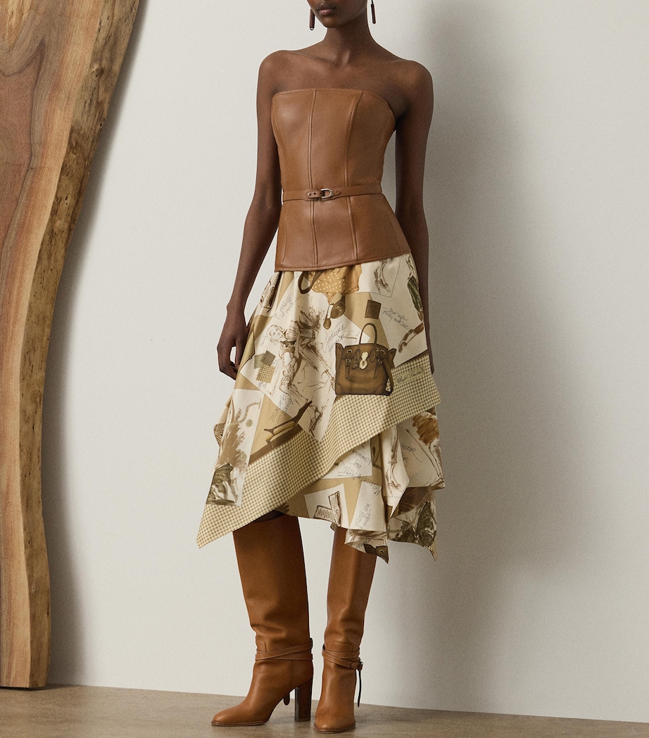 Leather Belted Top LIGHT TOFFEE Image 2