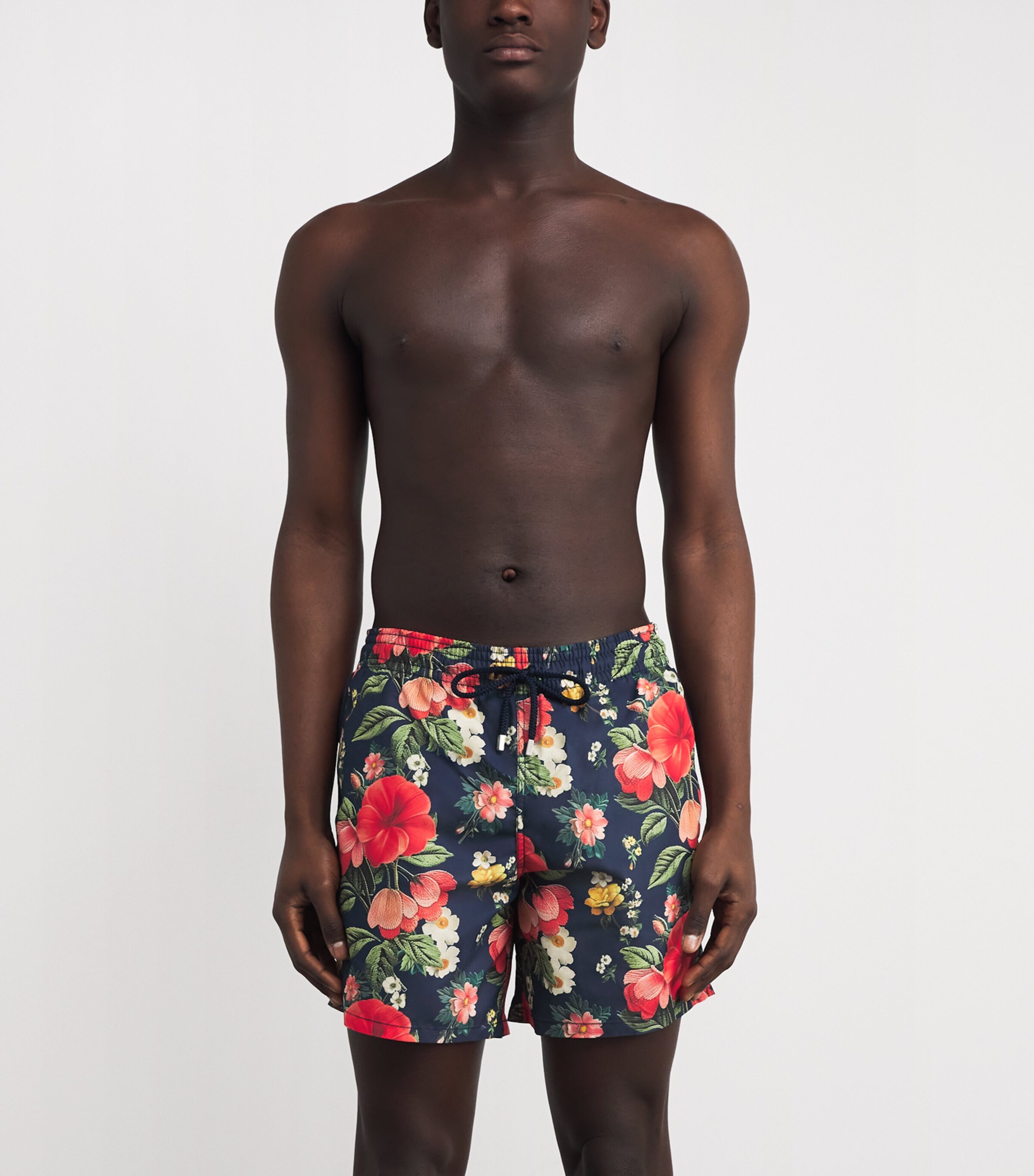 Floral Moorea Swim Shorts 390-BLEU MARINE Image 3