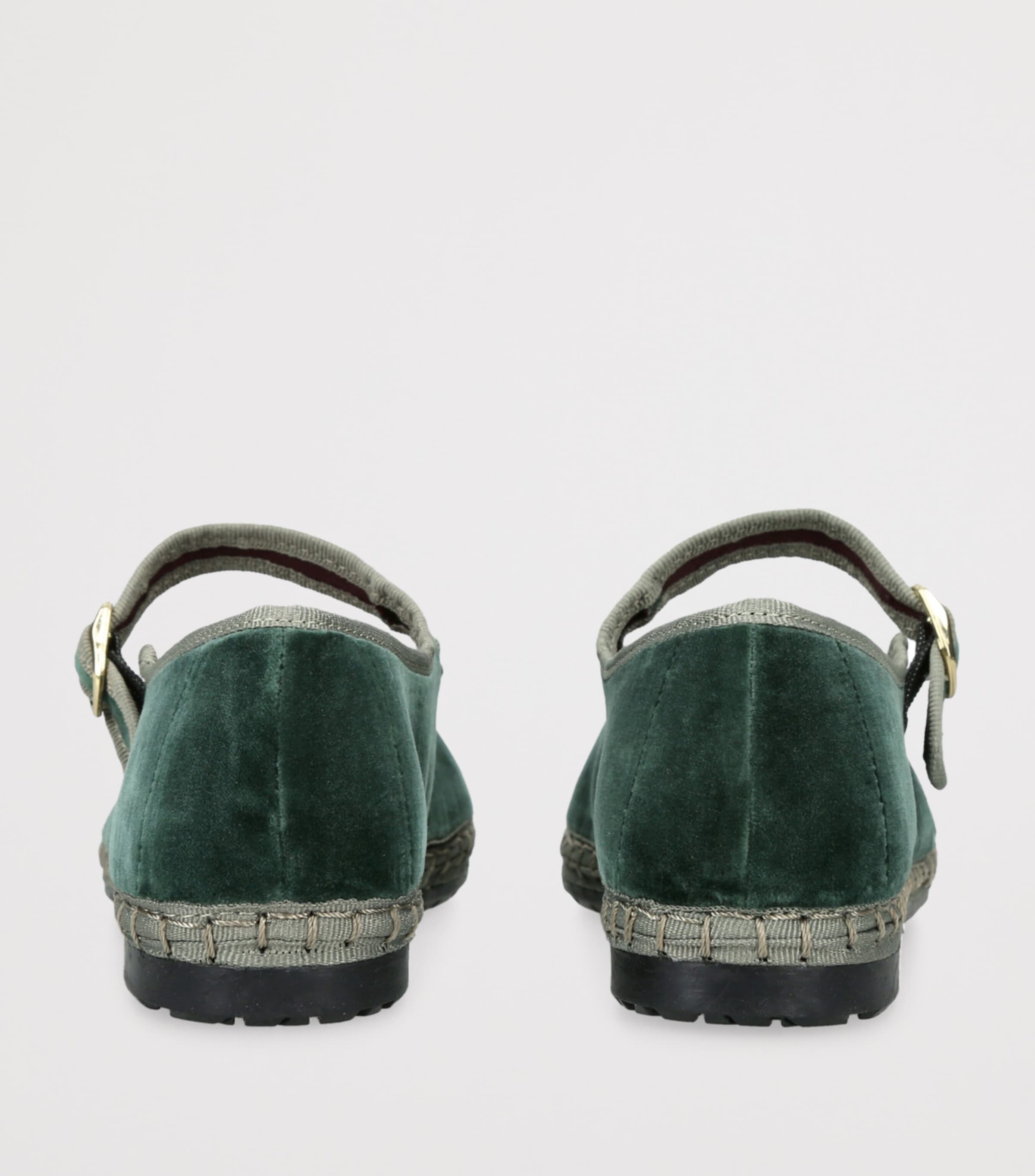 Flabelus Velvet Jay Mary Janes Teal Image 2