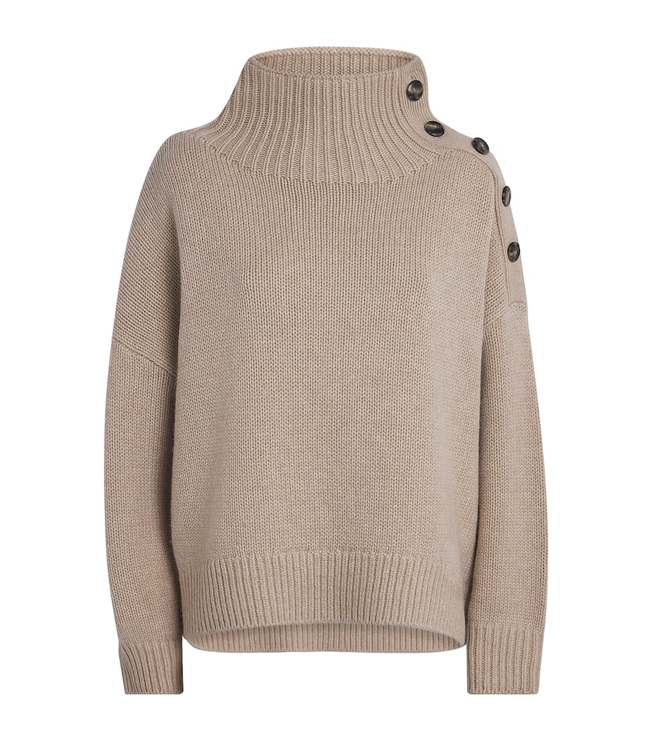 Wool-Cashmere Buttoned Sweater A2238 Image 1