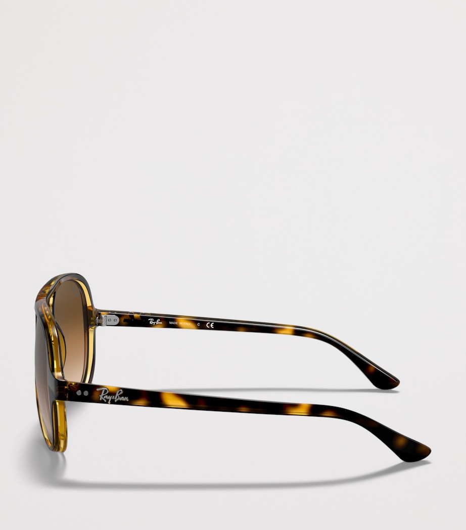 Ray-Ban Tortoiseshell Cats 5000 Classic Pilot Sunglasses Brown Image 3