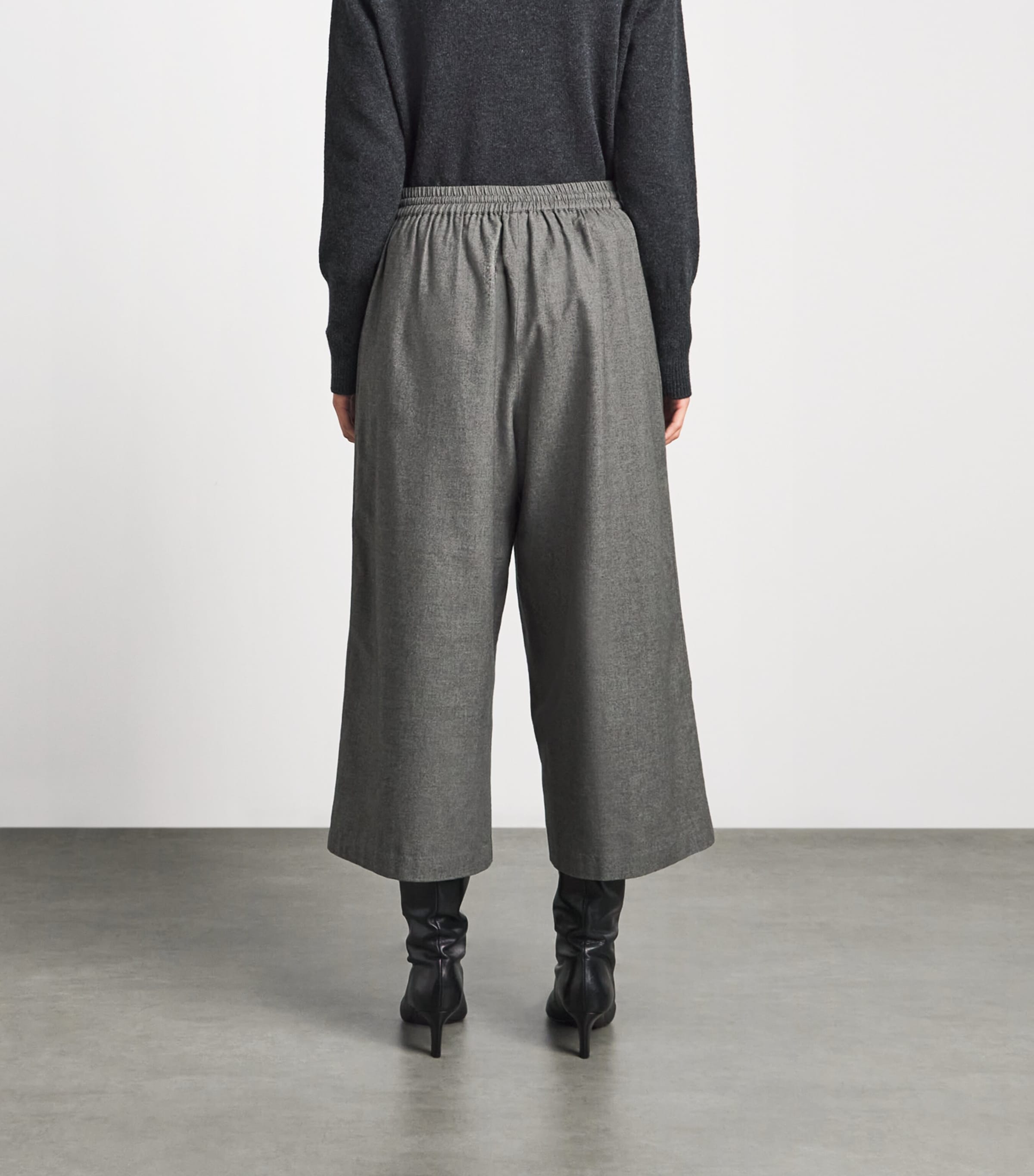 Yves Salomon Cashmere-Cotton Wide Culottes — photo 5