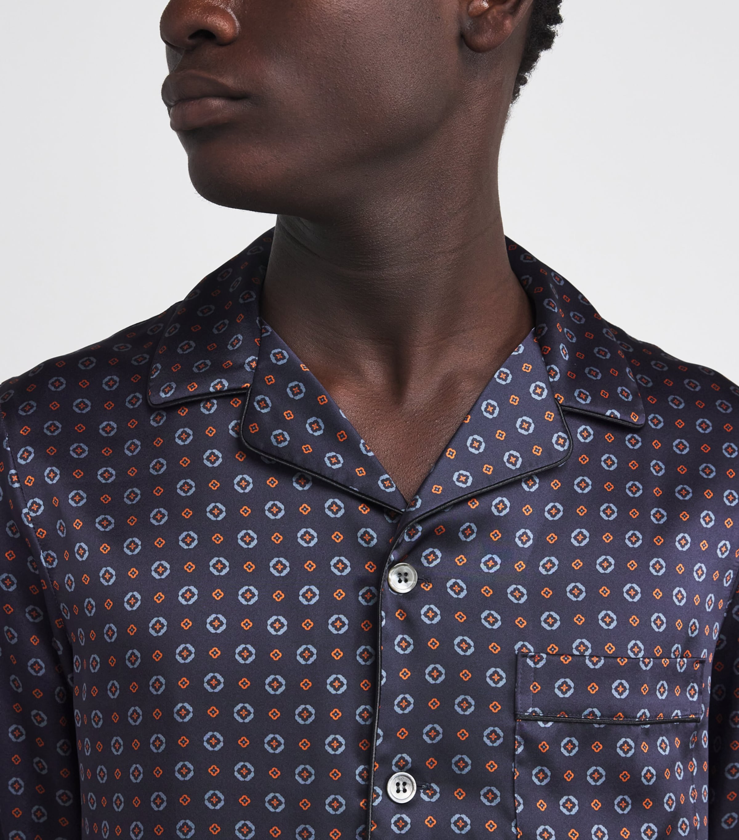 Silk Geometric Brindisi Pyjama Set 127NAV Image 4