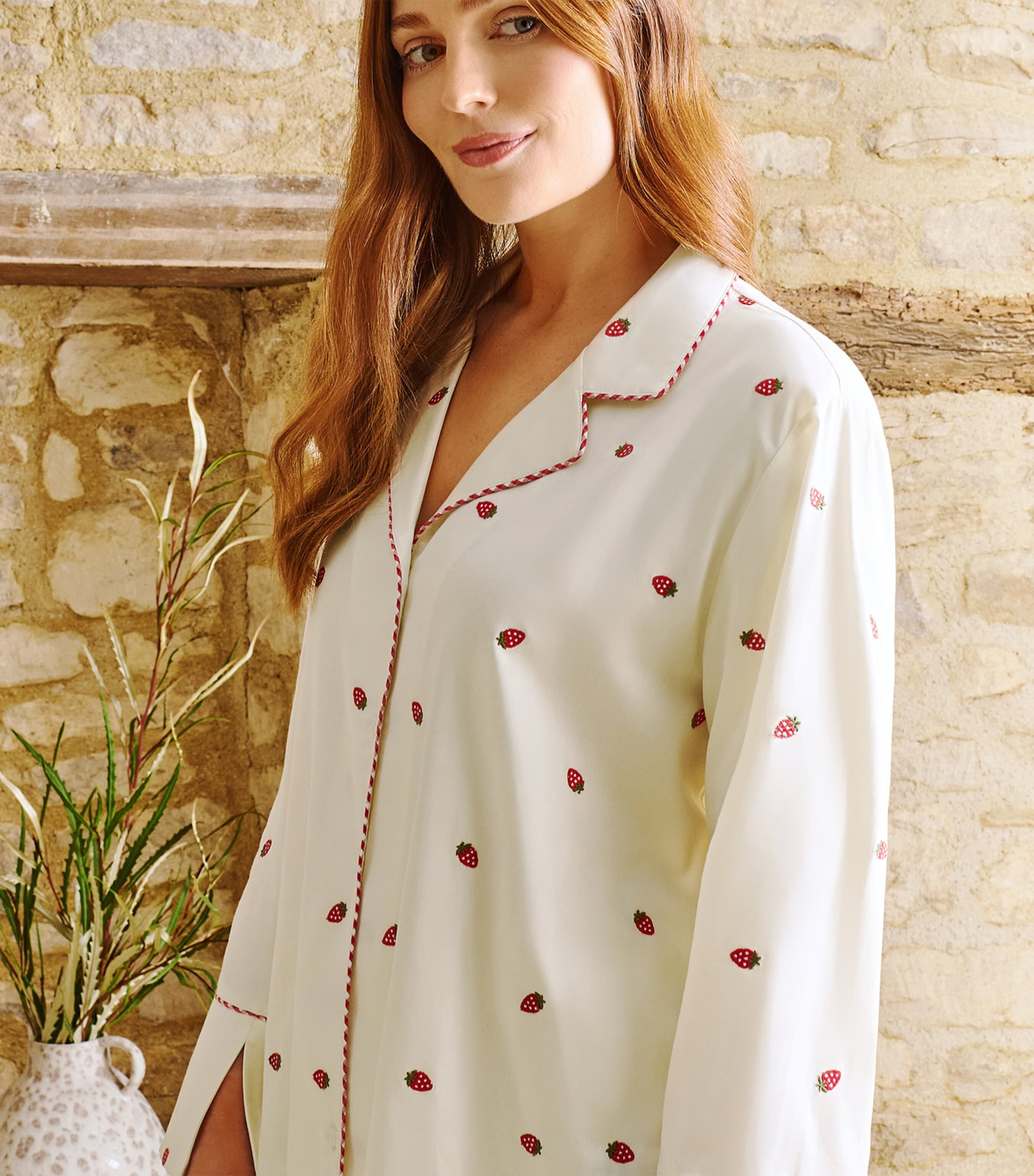 Christy x Wimbledon Strawberry Pyjama Set (Extra Large) White Image 5