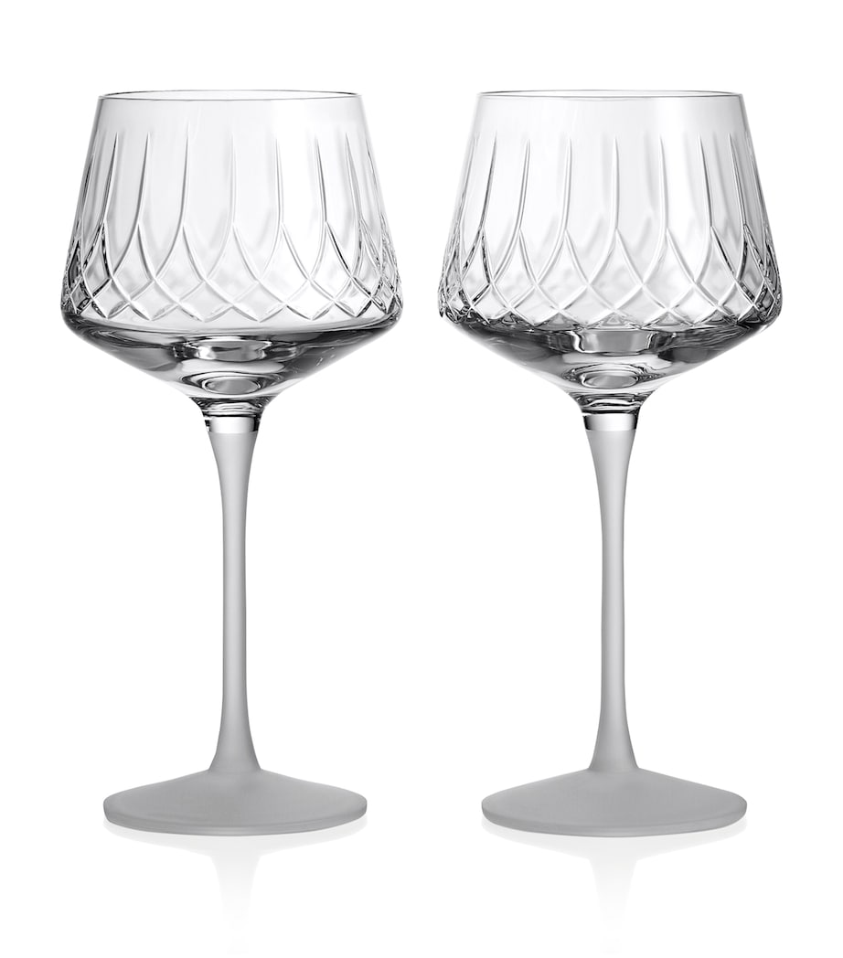 Set of 2 Crystal Lismore Arcus Wine Glasses (420ml) CLEAR Image 1