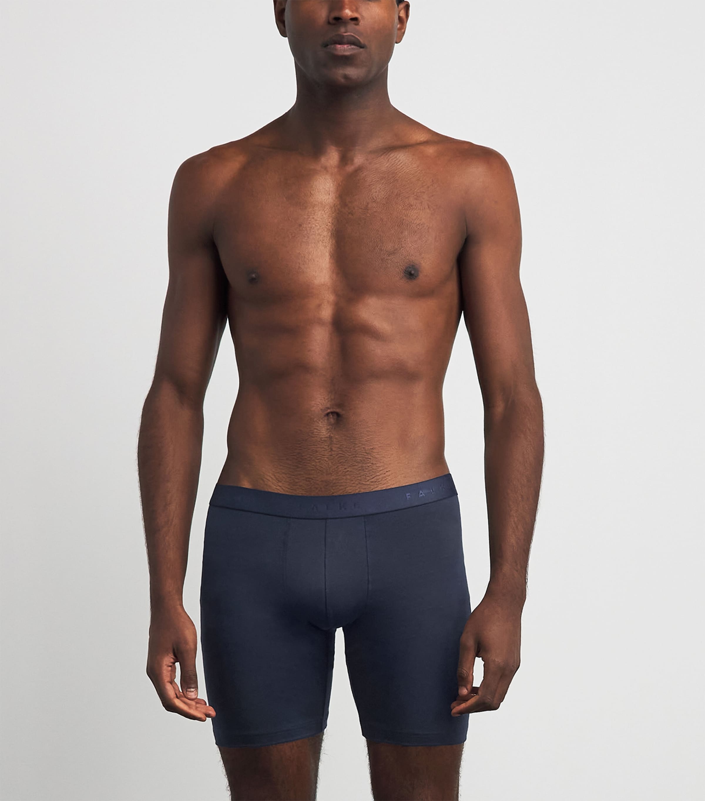 Falke Mens Egyptian Cotton Boxer Briefs (Pack of 2) Midnight Image 2