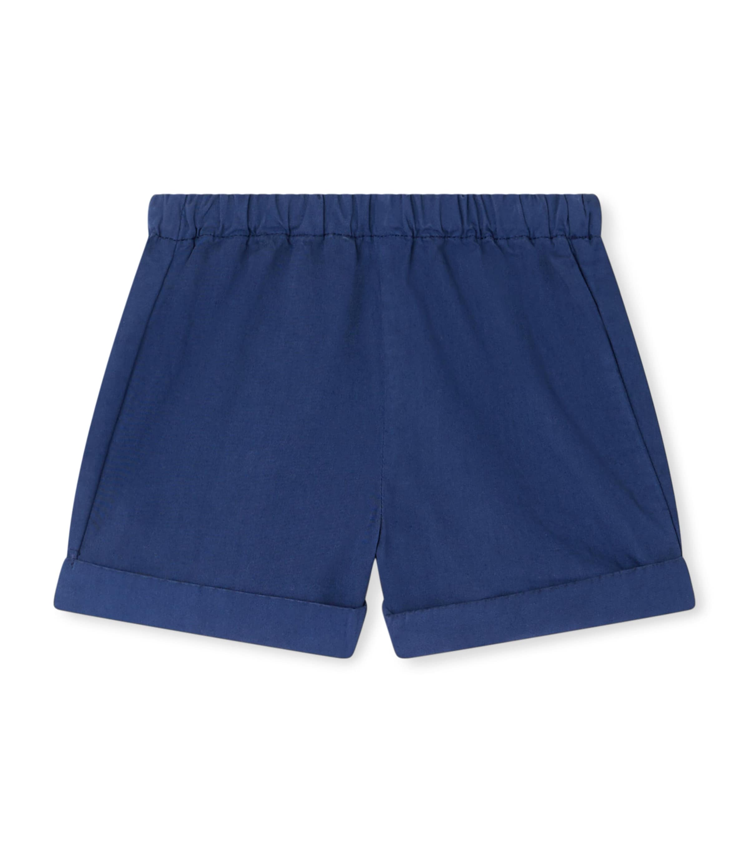 Bonpoint Organic Cotton Ecady Shorts (6-18 Months) Indigo Image 1