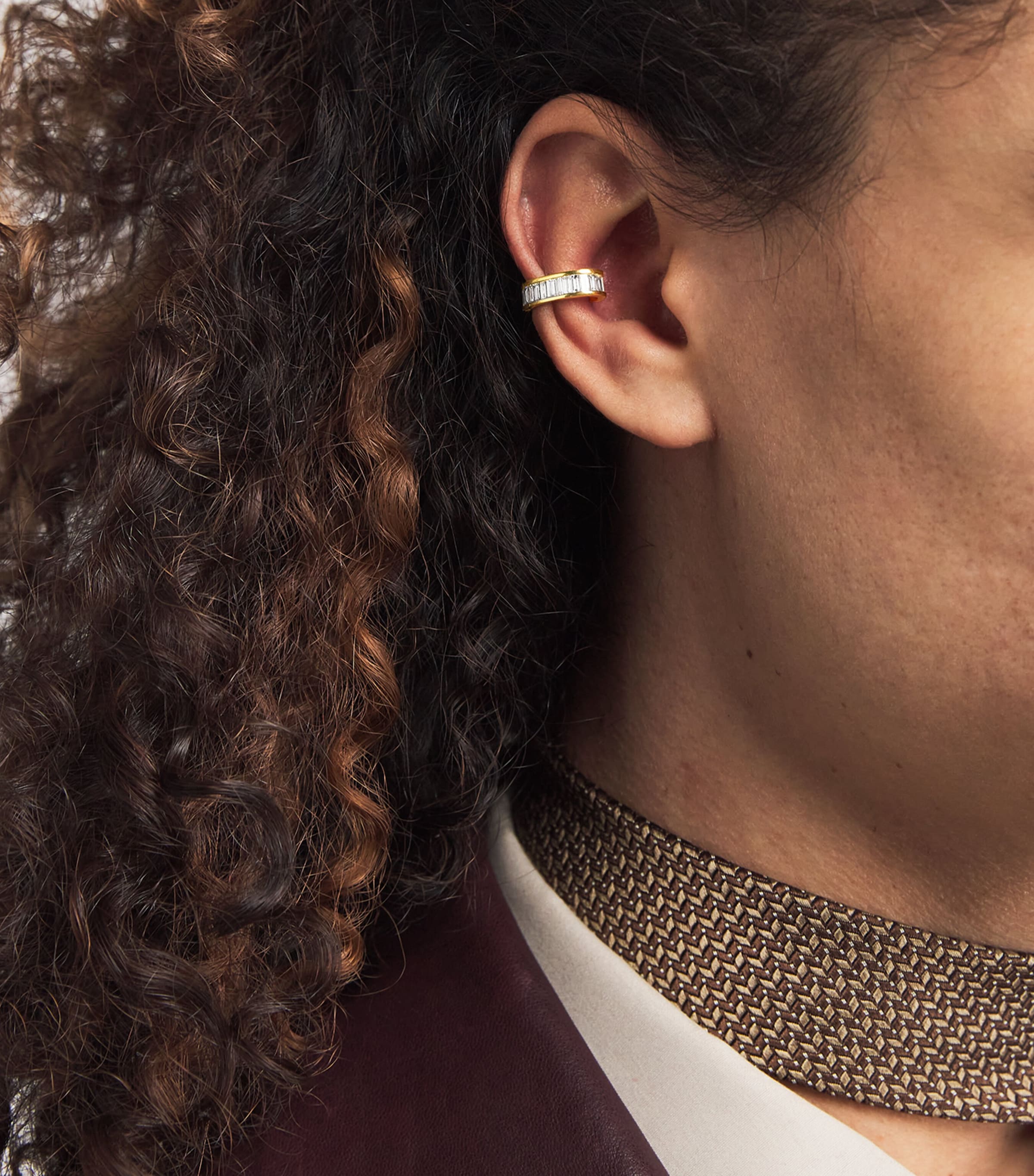 Yellow Gold and Diamond Ear Cuff YELLOW GOLD Image 2