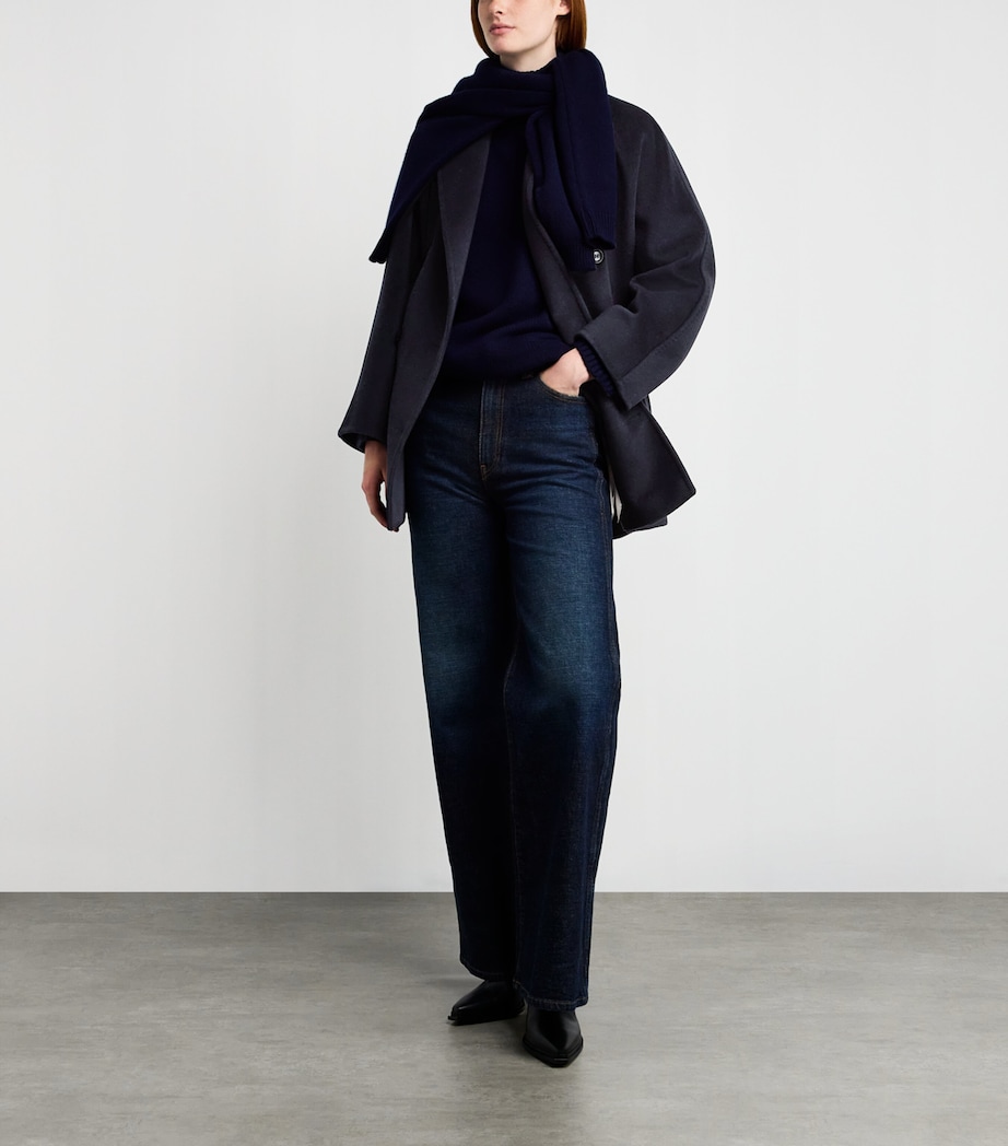 Wool-Cashmere Short 101801 Icon Coat ULTRAMARINE Image 2