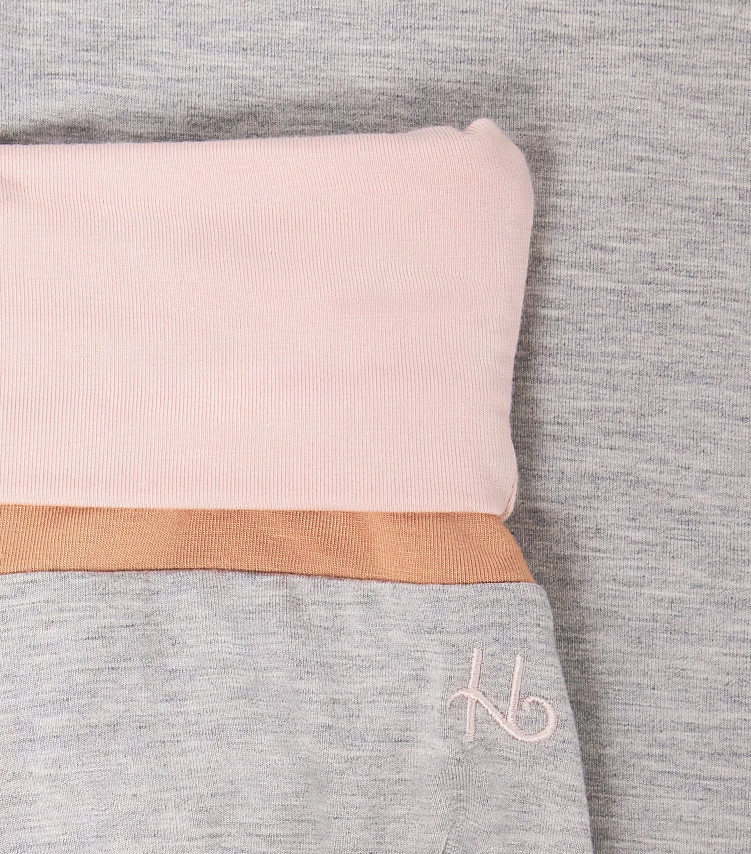 Fold-Down Pyjama Trousers (4-16 Years) LT GREY COPPER/NUDE Image 3