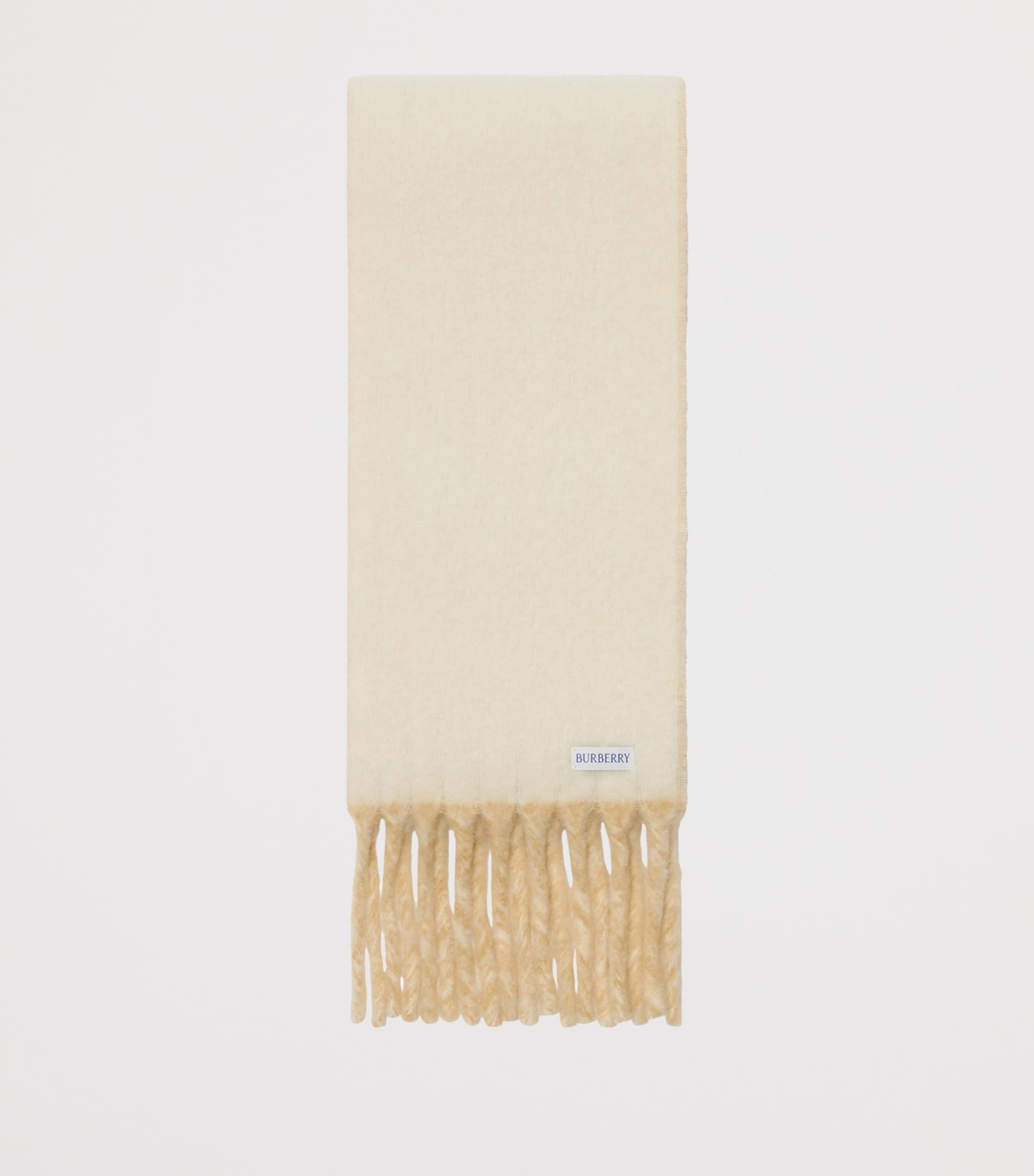 Alpaca-Blend Reversible Logo Scarf SAND Image 7