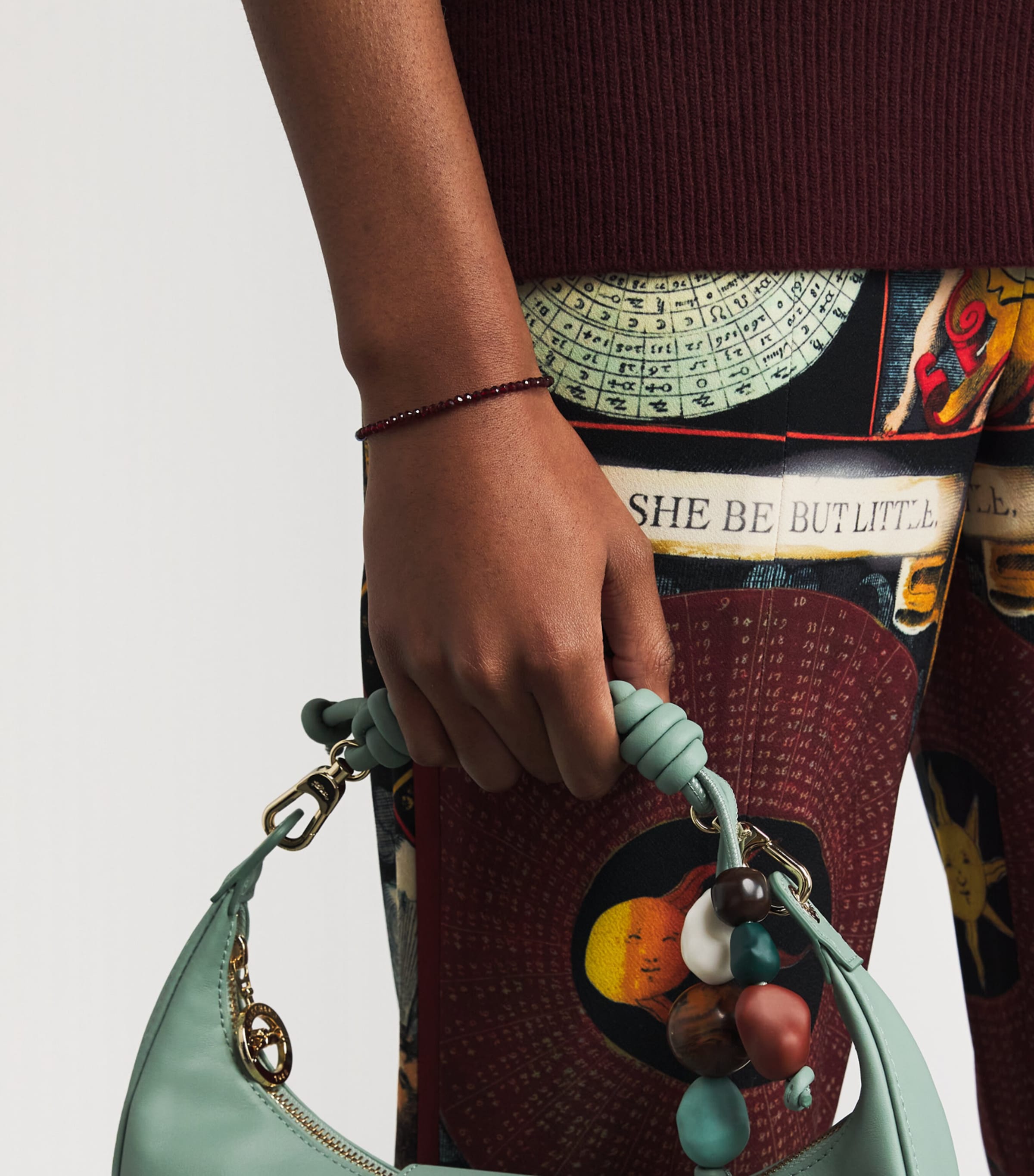 Gold-Plated Tan Line Bracelet DEEP BURGUNDY Image 2