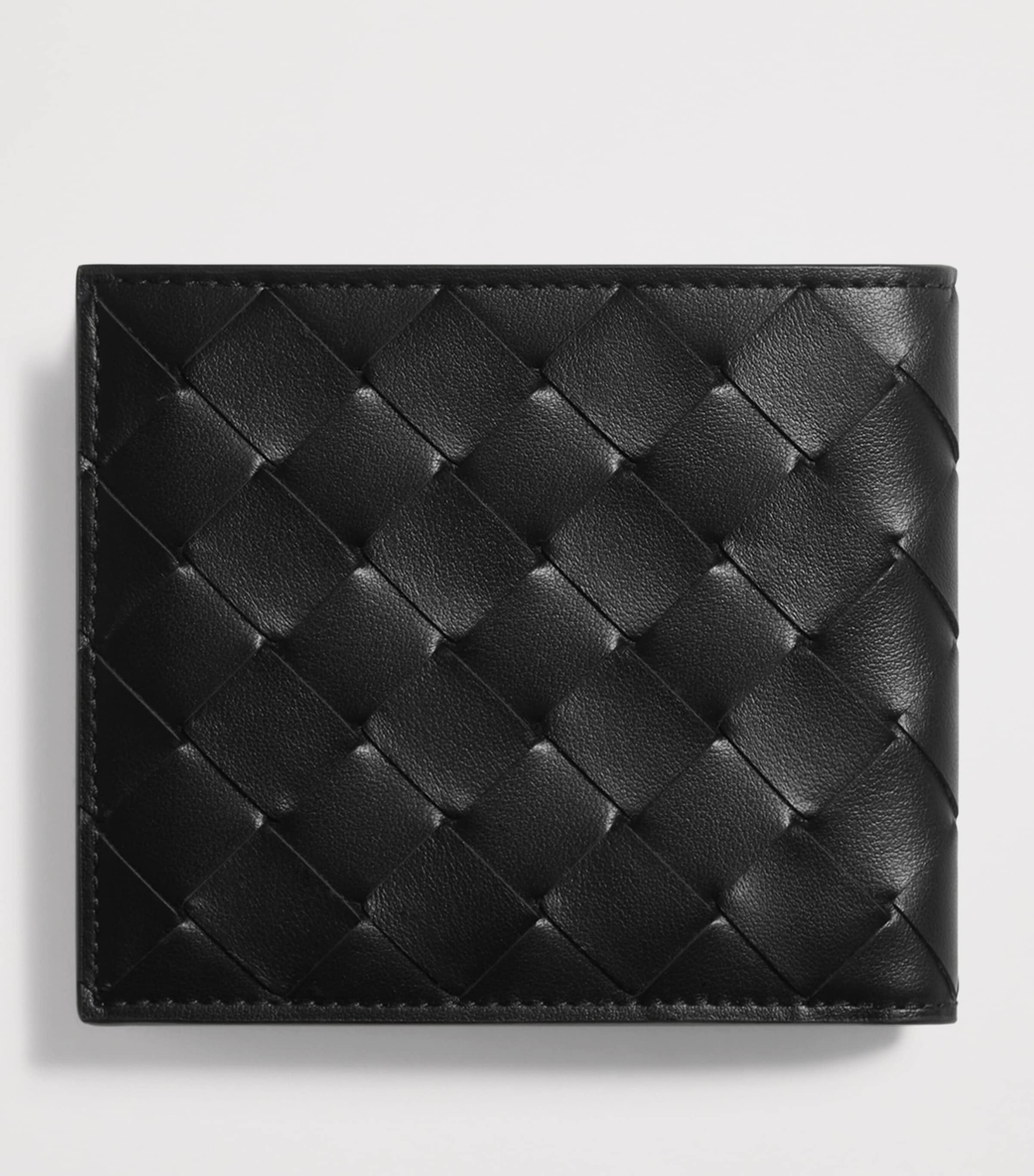 Bottega Veneta Leather Intrecciato Bifold Card Holder Image 3