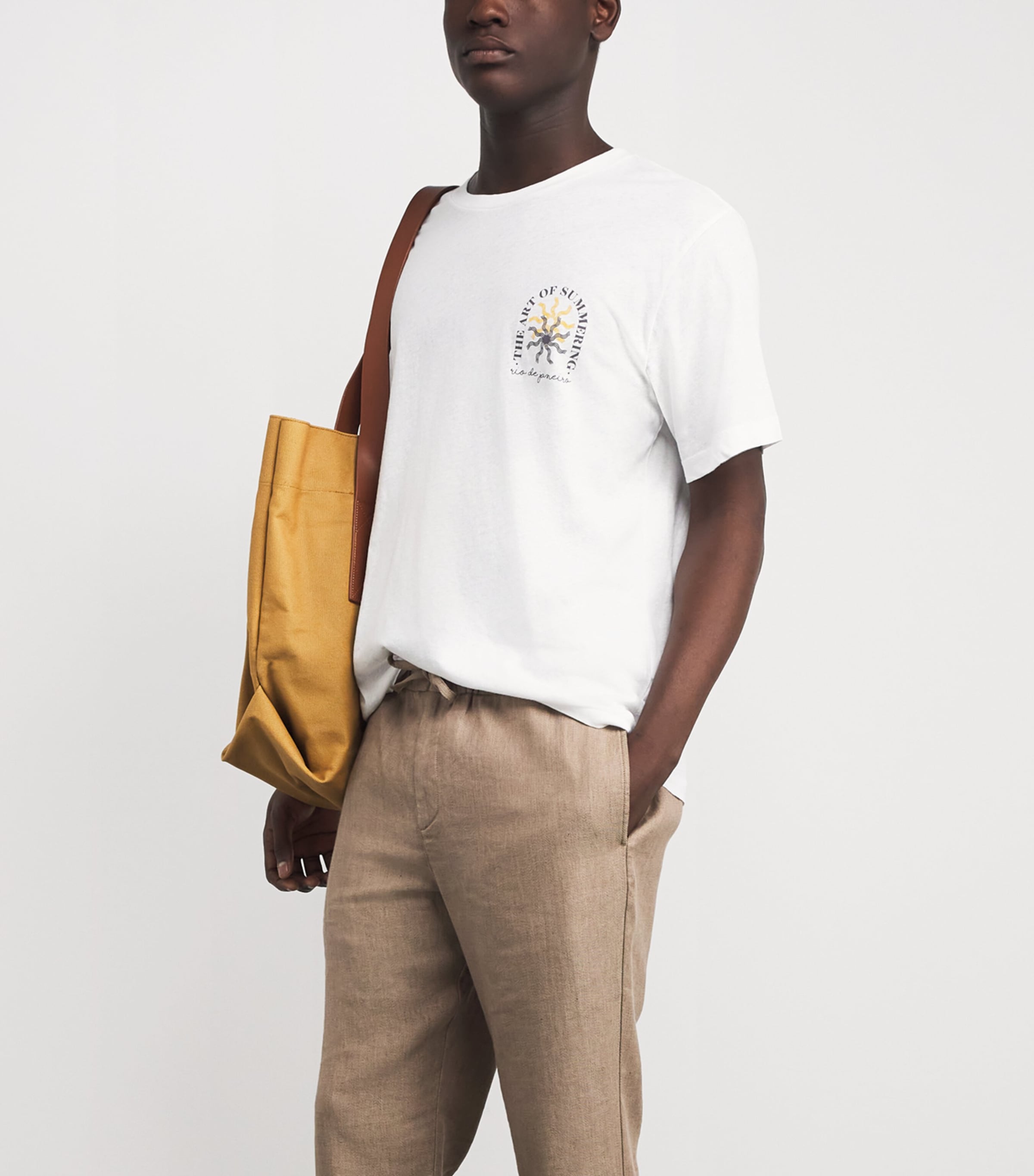 Cotton-Linen Dinis T-Shirt 905-CEDAR GREY Image 2