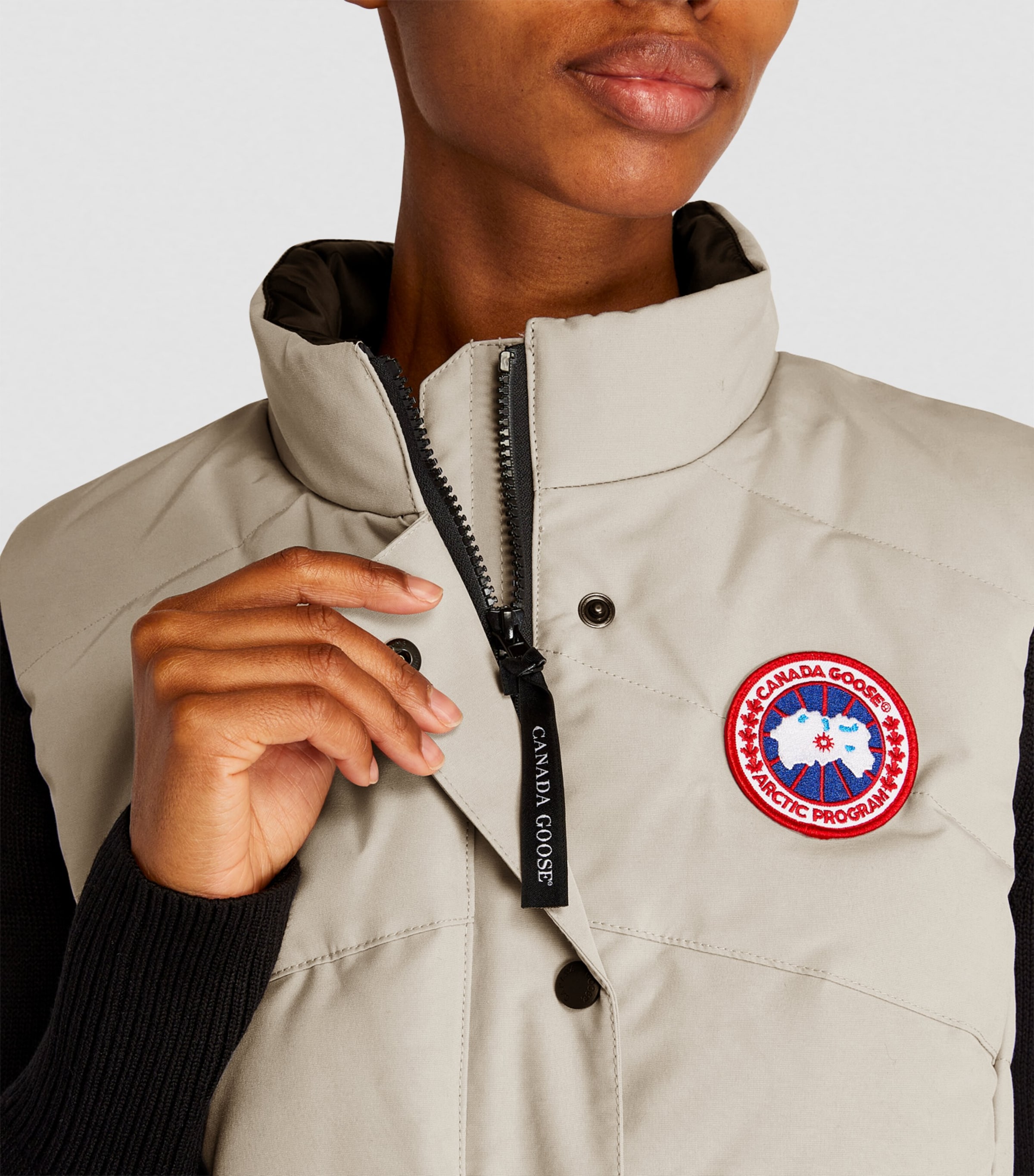 Canada Goose Womens Down-Filled Quilted Freestyle Gilet Limestone Image 7