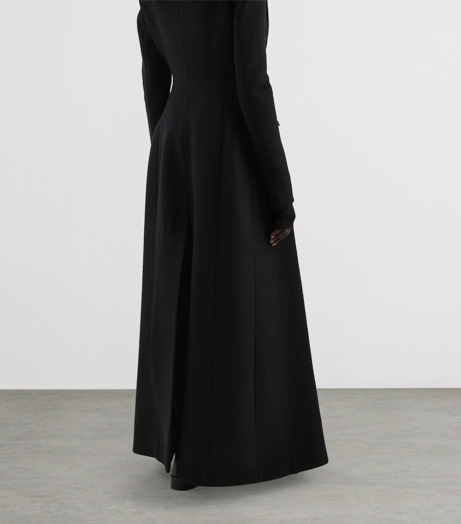 Virgin Wool Coat N0000-BLACK Image 4