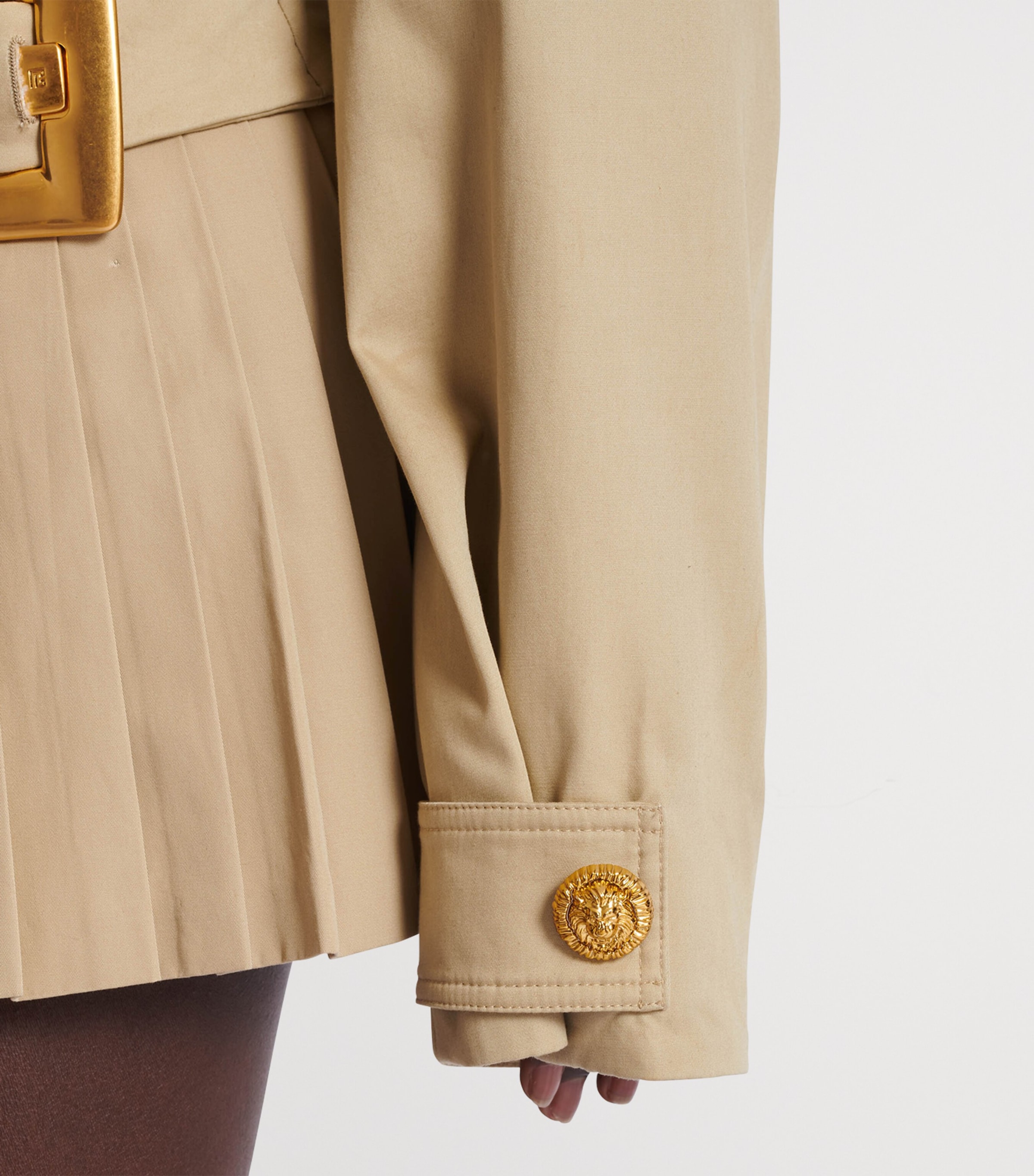 Cotton Cropped Jacket 0AN SABLE Image 8