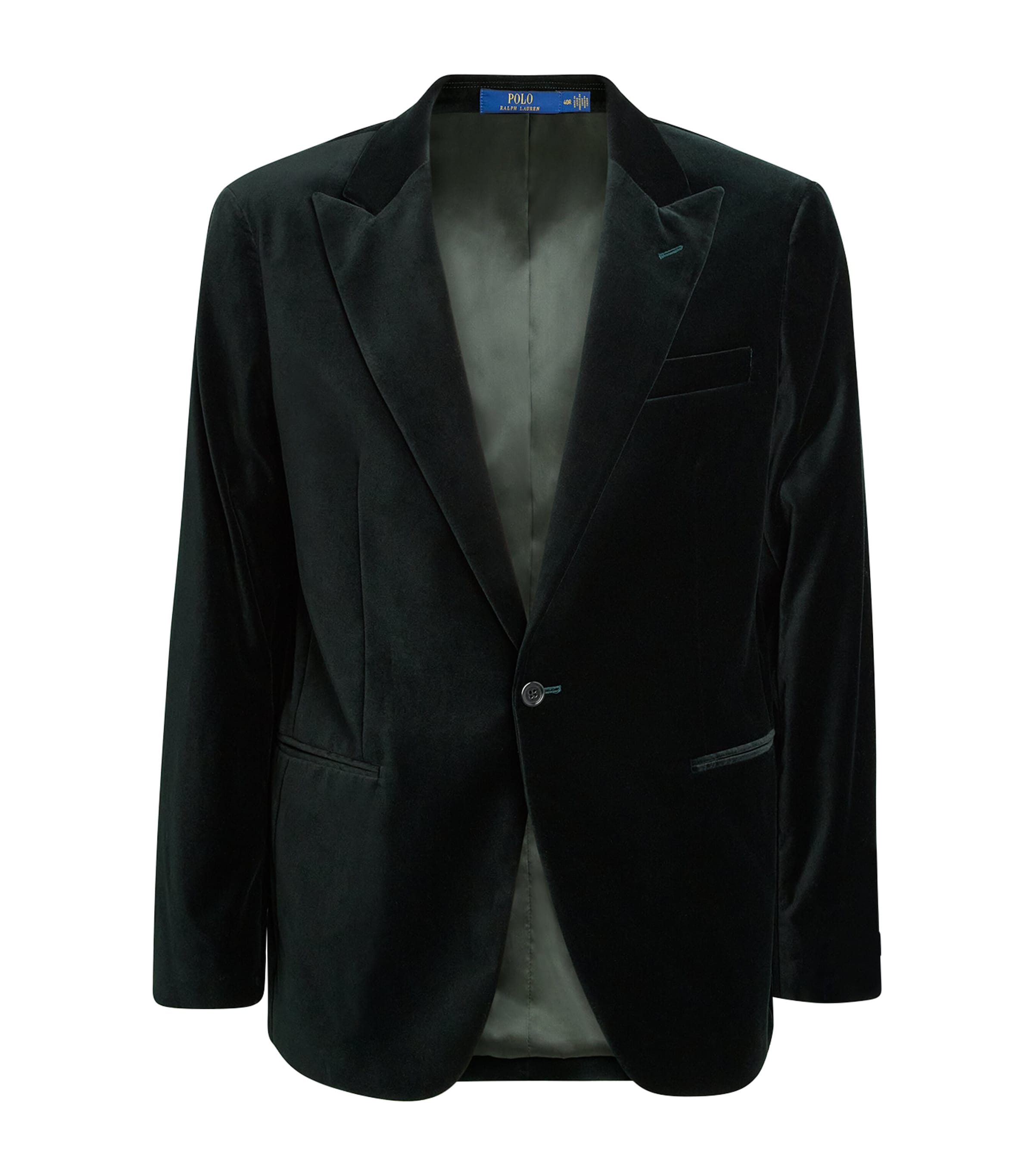 Polo Ralph Lauren Velvet Blazer In Green
