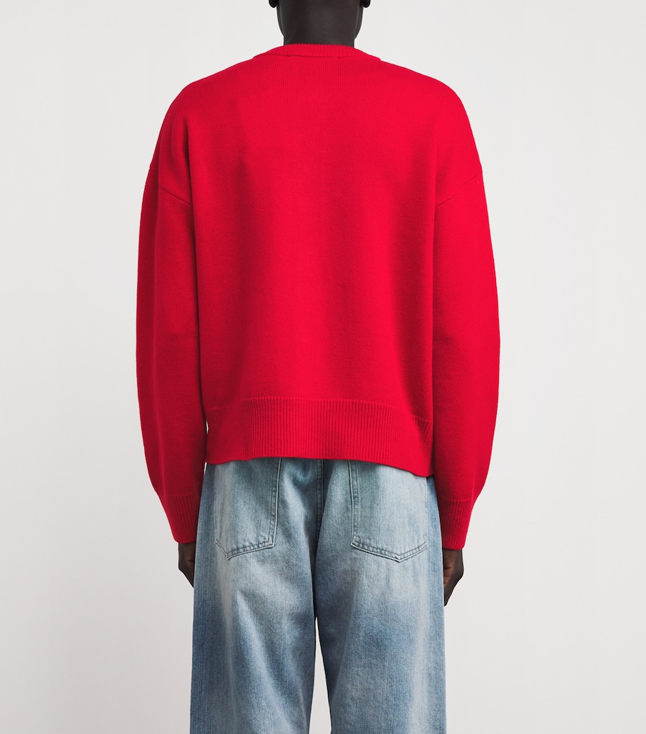 AMI Paris Mens Wool-Cashmere Cardigan Image 4