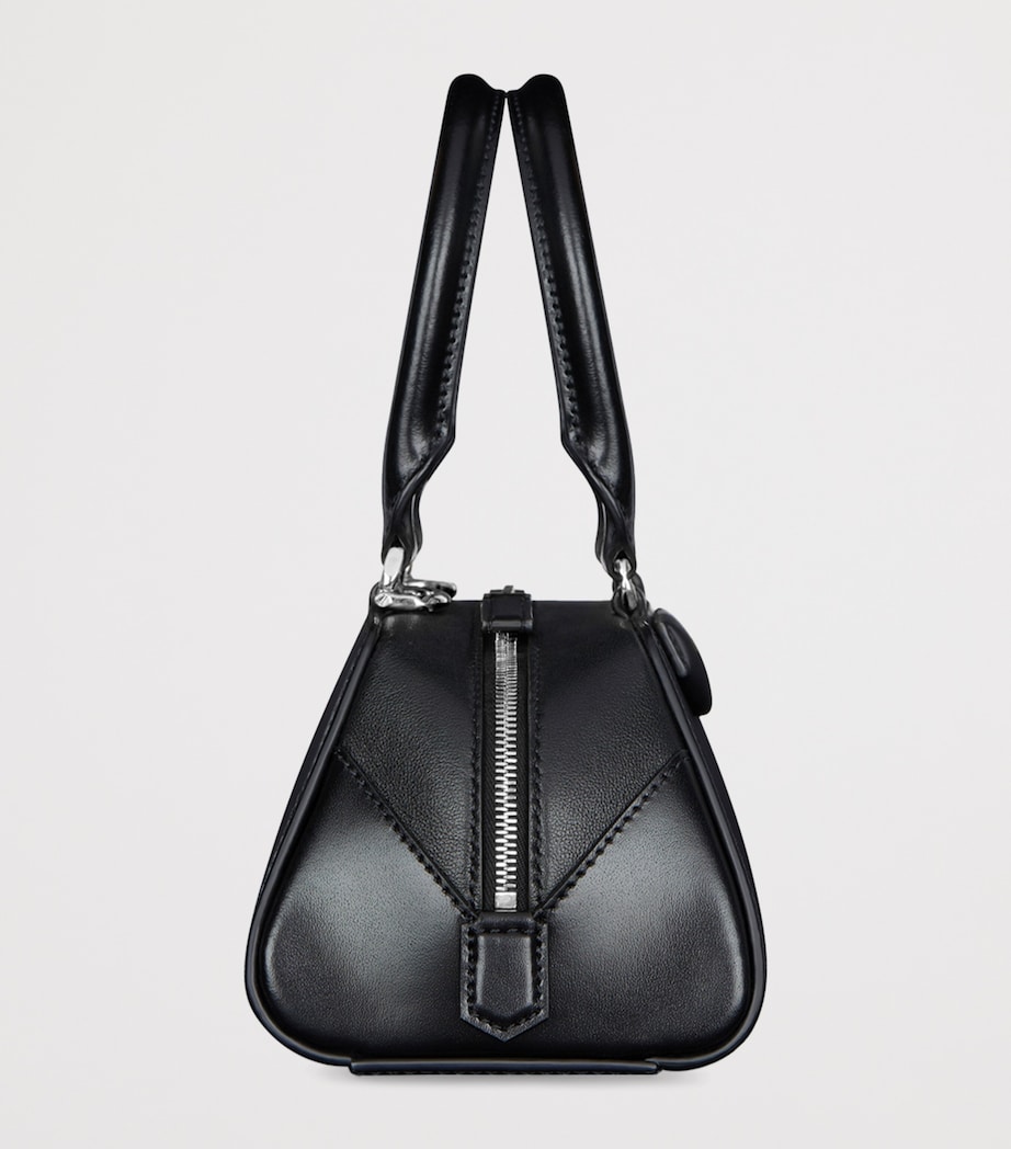 Mini Leather Antigona Cube East-West Top-Handle Bag BLACK Image 2