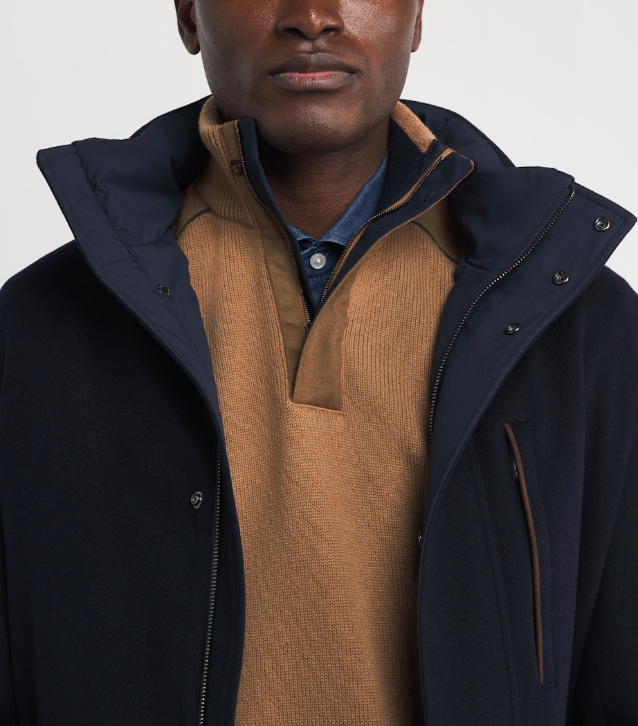 Wool-Cashmere Quarter-Zip Sweater 421BROWN Image 6