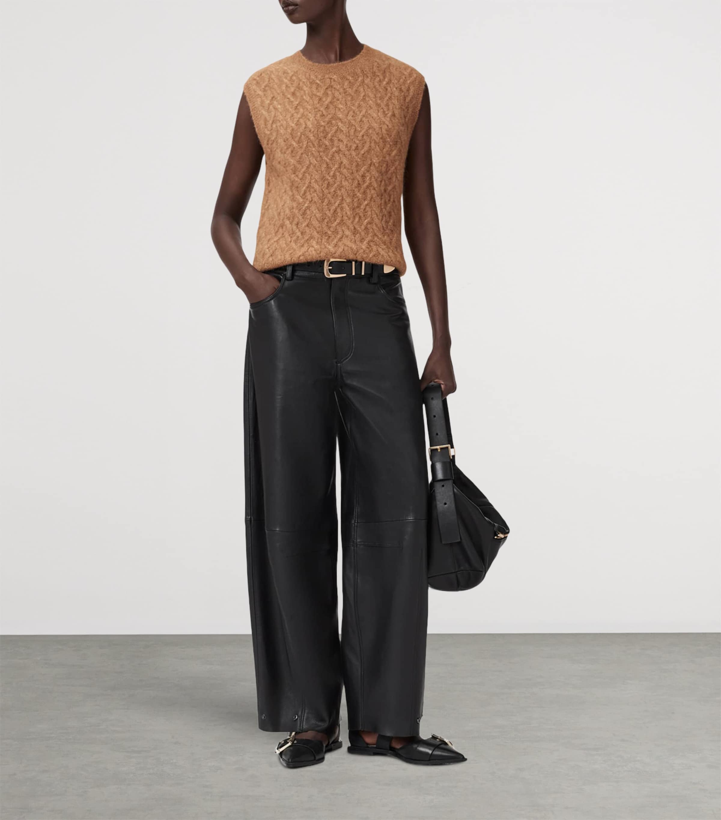 Alpaca-Blend Sirius Sweater Vest RATTAN BROWN Image 3