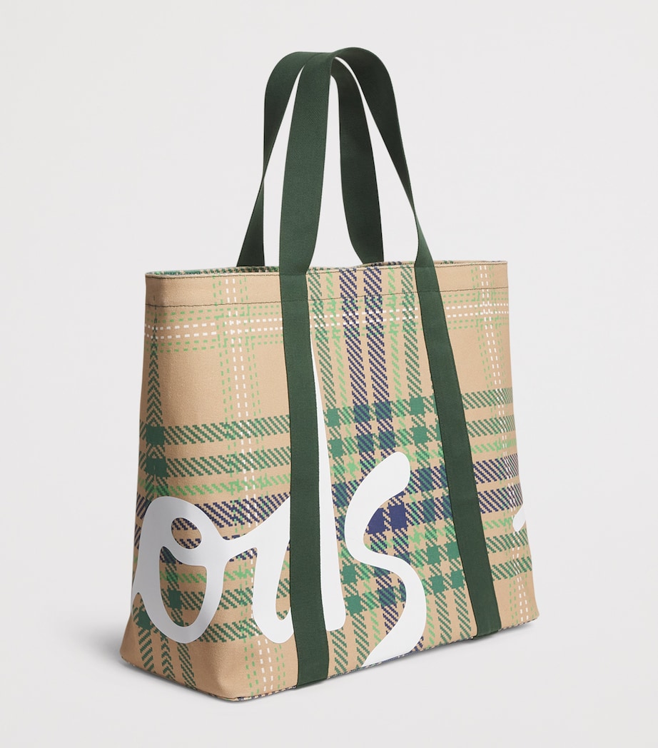 Harrods Large Tartan Check Tote Bag Image 3