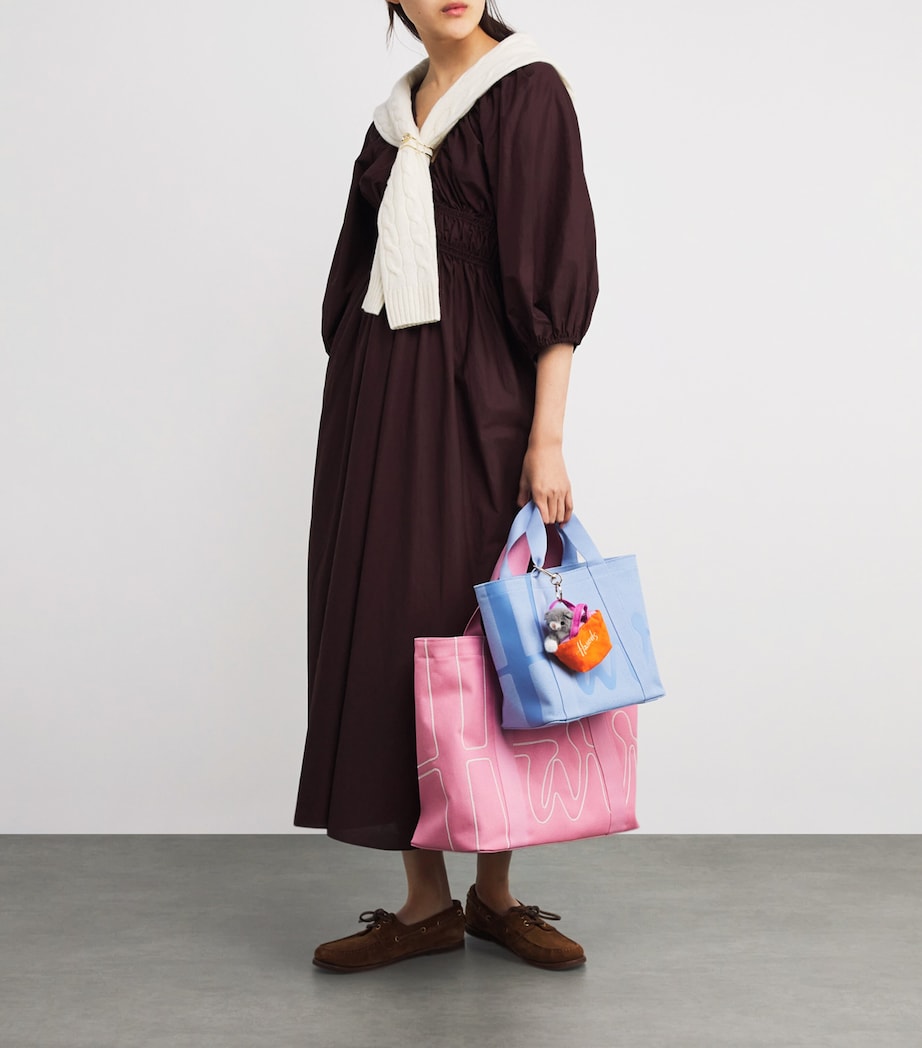 Medium Cotton Logo Tote Bag PINK Image 2