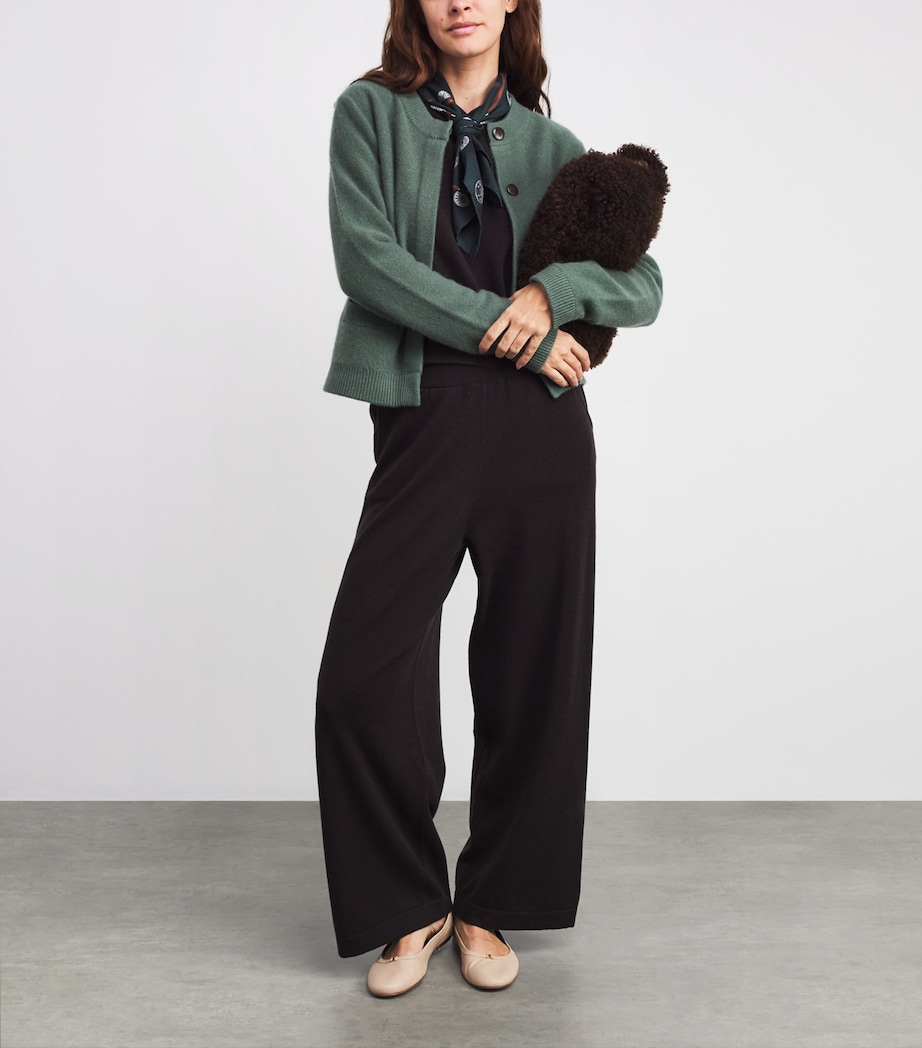 Cashmere-Blend Wide-Leg Sweatpants SB7290 MOLASSES Image 2
