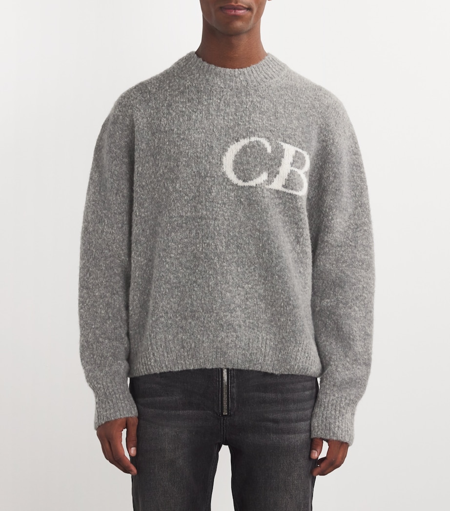 Wool-Blend Logo Sweater GREY MARL 210 Image 3