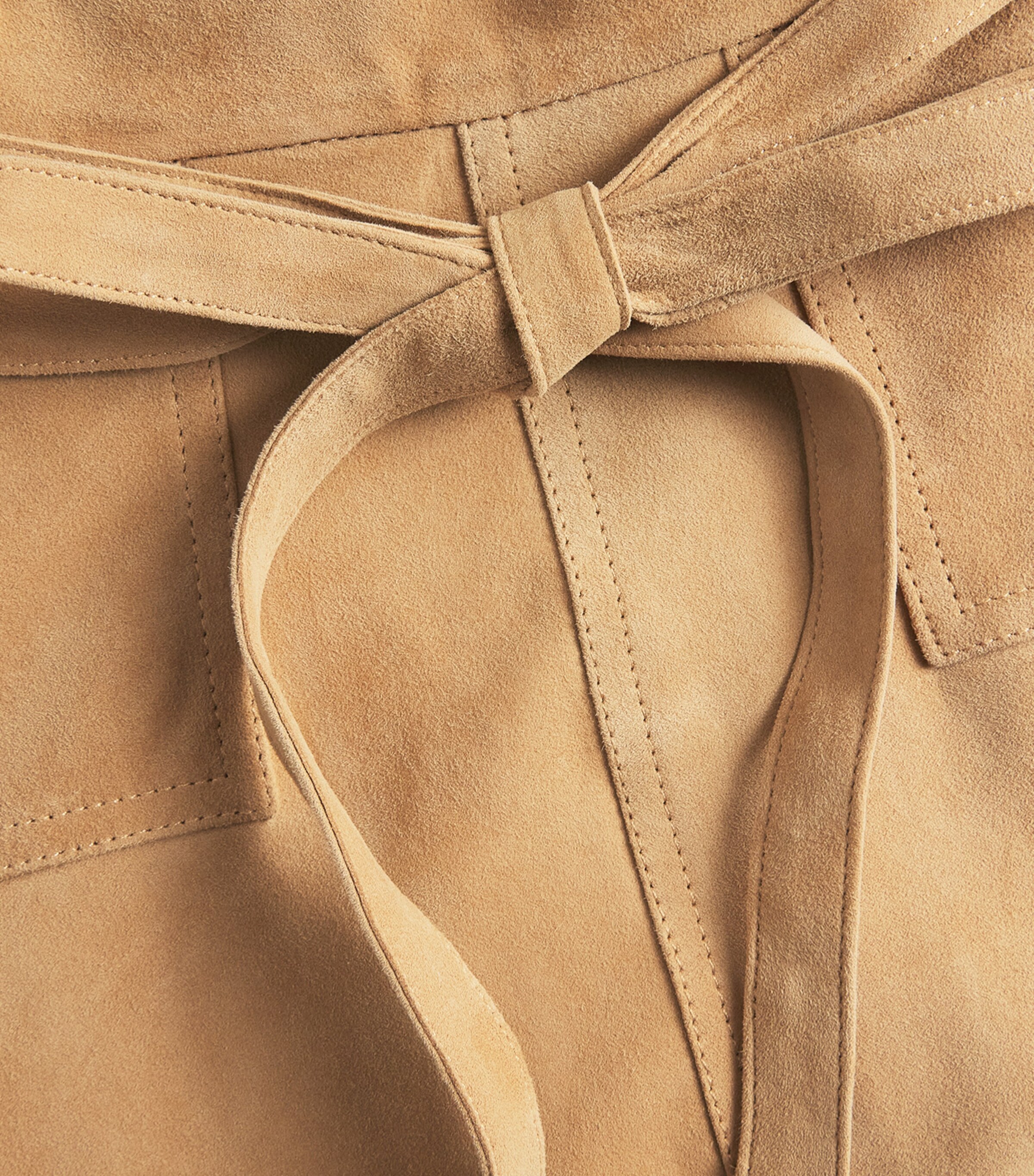 Polo Ralph Lauren Womens Suede Midi Skirt Pecan Image 6