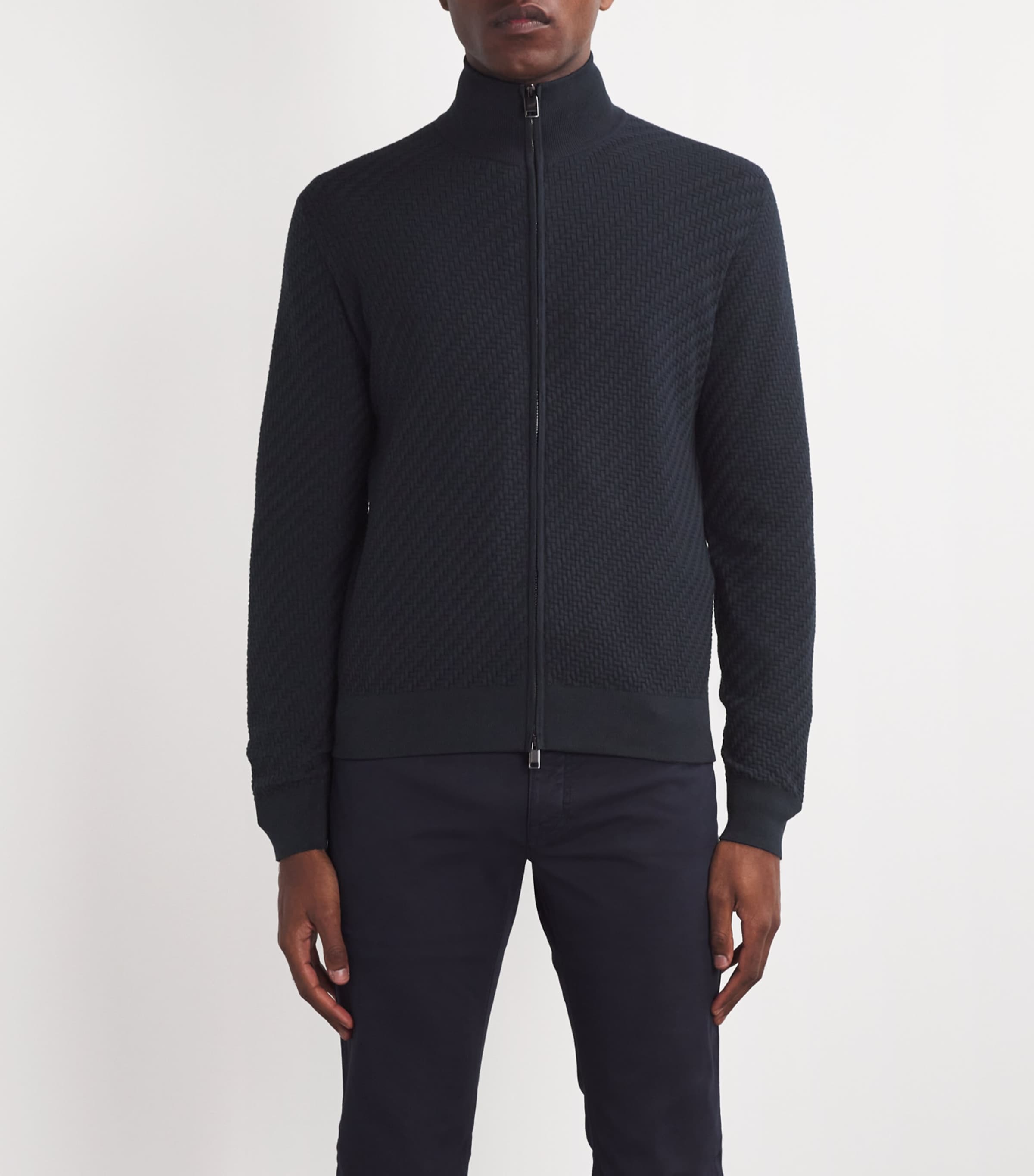 Cotton-Silk-Cashmere Zipped Sweater 4100 Image 3