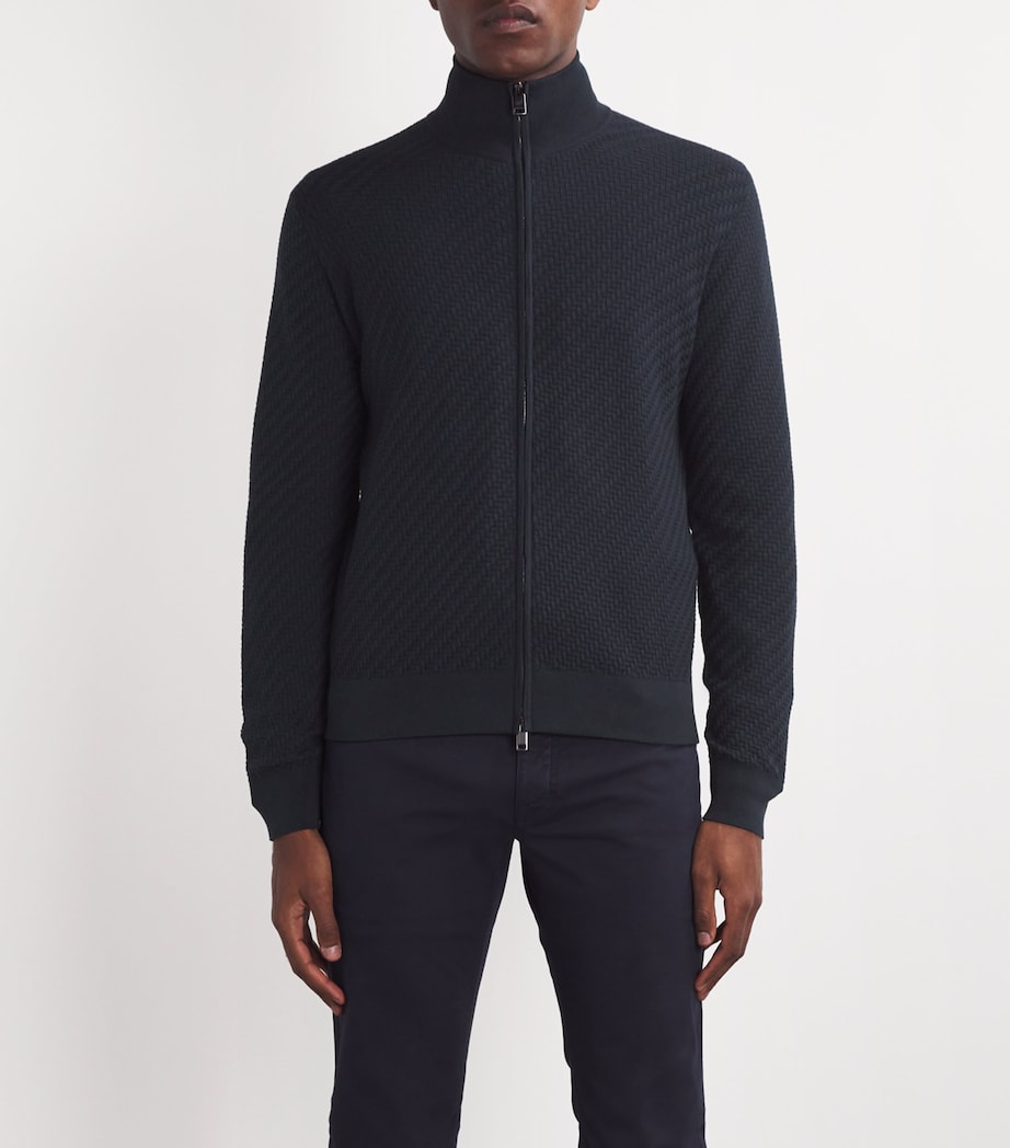 Cotton-Silk-Cashmere Zipped Sweater 4100 Image 3