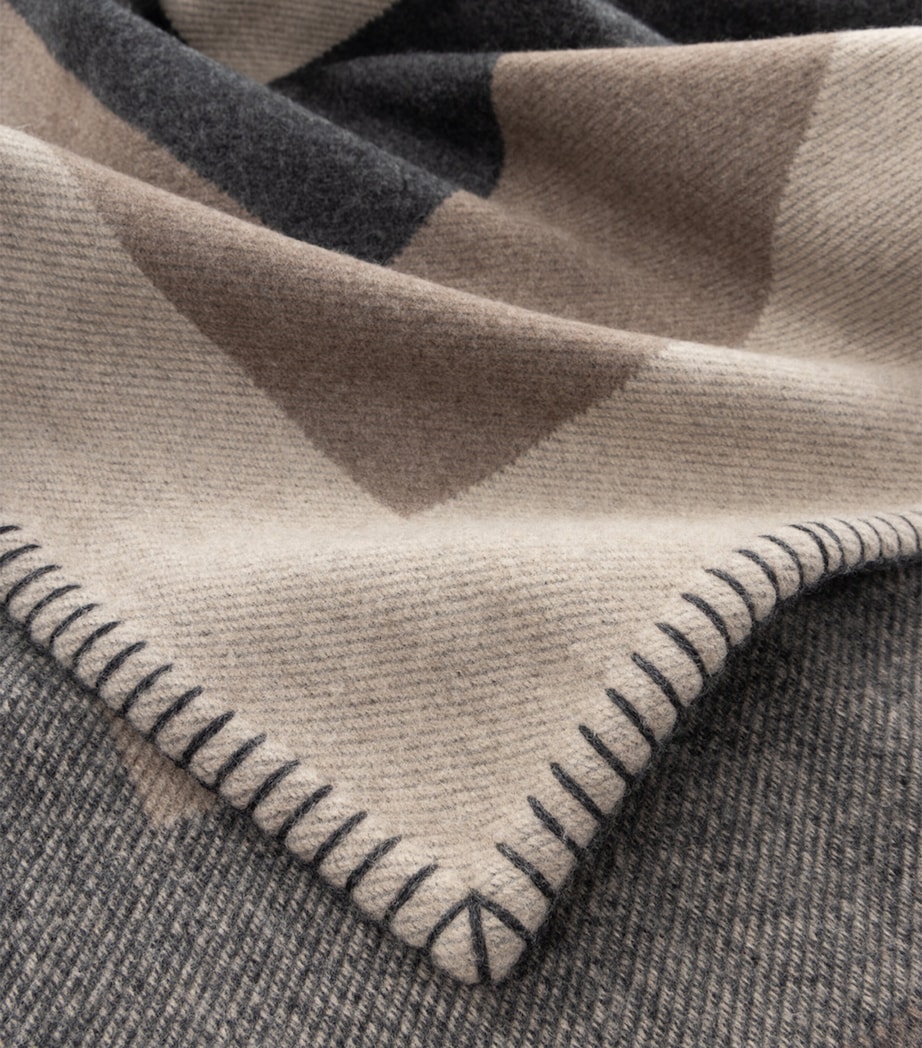 Lambswool-Cashmere Valatzu Josef Blanket (137cm x 180cm) DARK NATURAL Image 2