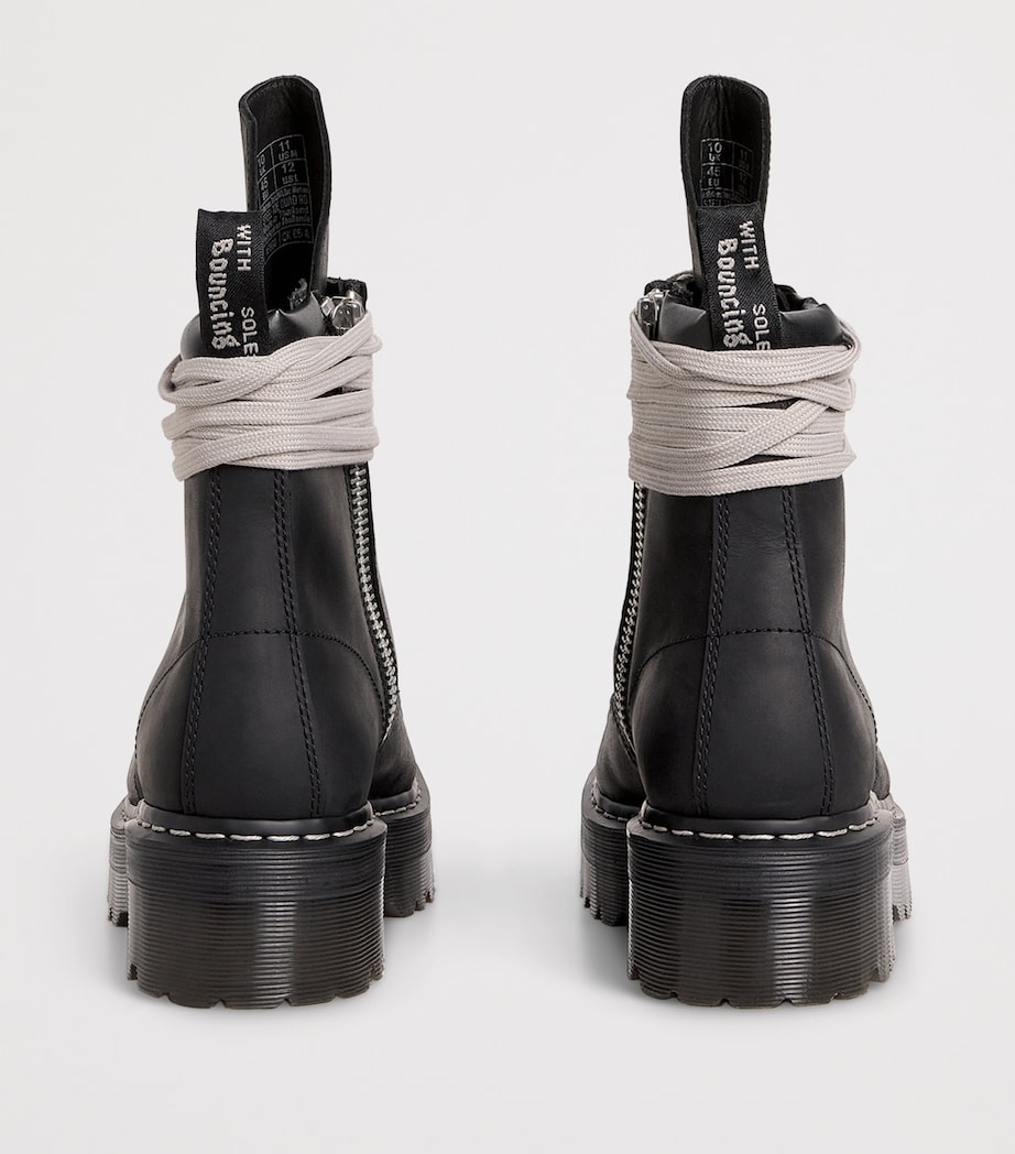 Rick Owens x Dr. Martens Leather Steel Toe Boots BLACK 09 Image 4