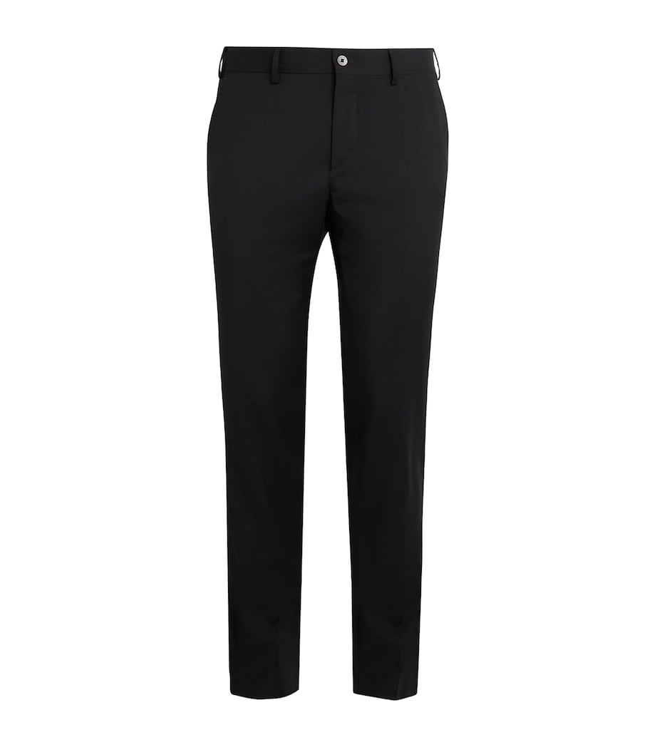 Wool Slim Tailored Trousers 20 BLACK Image 1